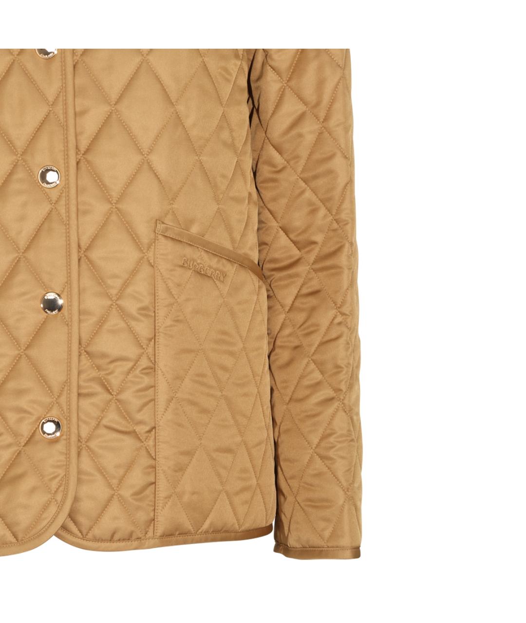 BURBERRY Бежевая полиэстеровая куртка, фото 4