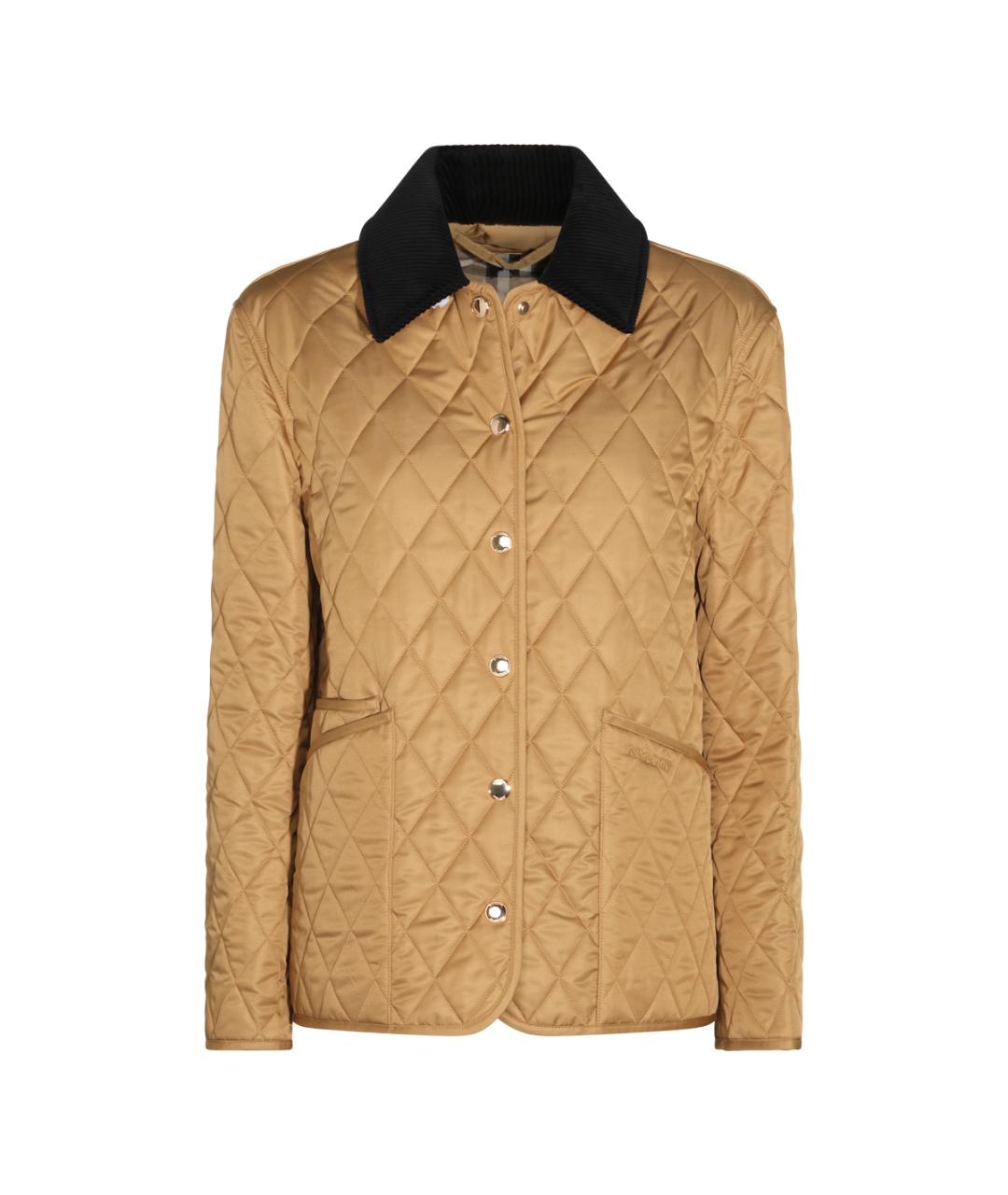 BURBERRY Бежевая полиэстеровая куртка, фото 1