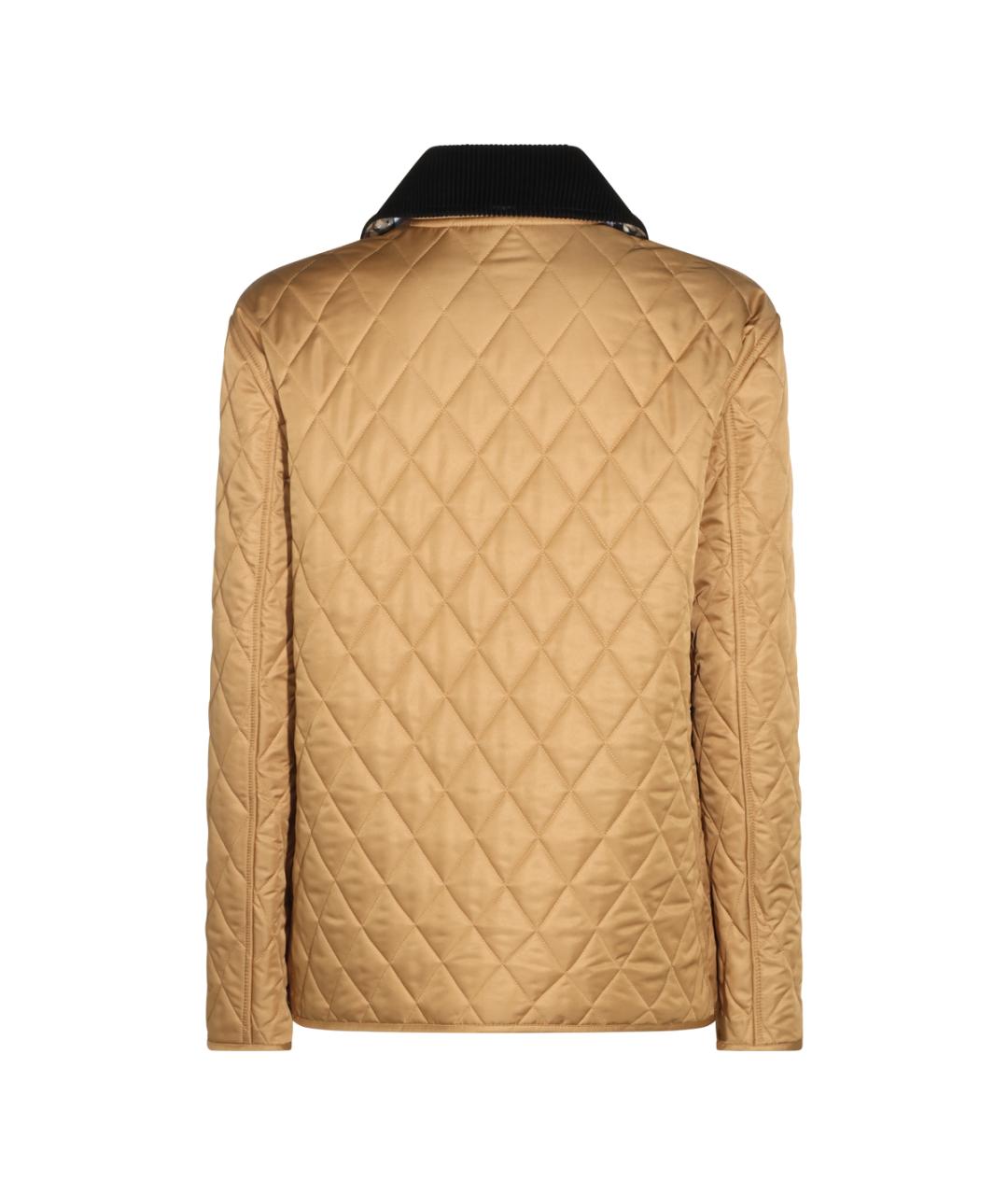 BURBERRY Бежевая полиэстеровая куртка, фото 2