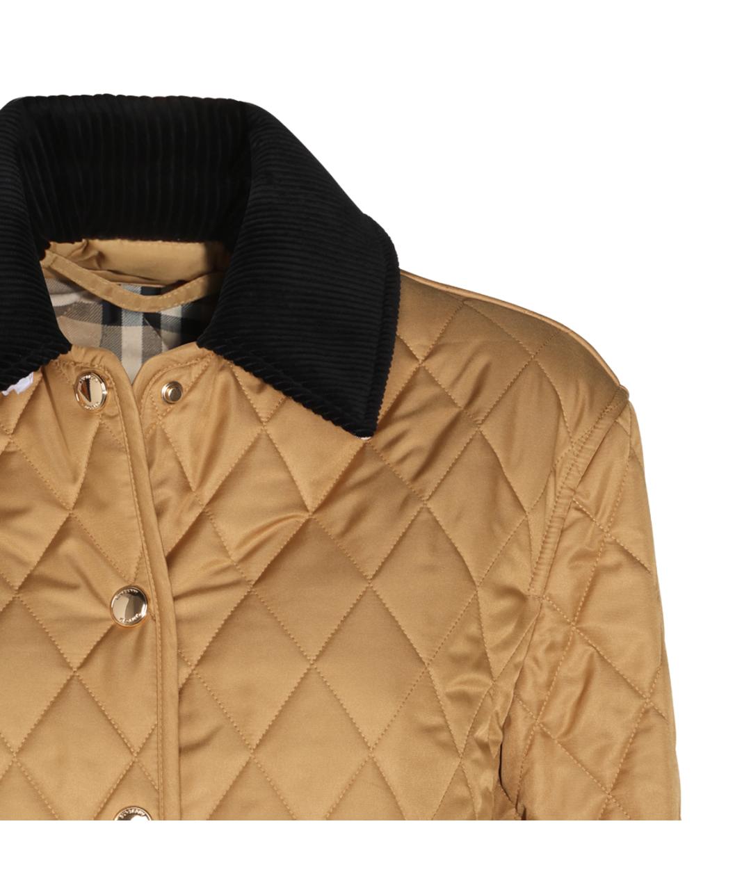 BURBERRY Бежевая полиэстеровая куртка, фото 3