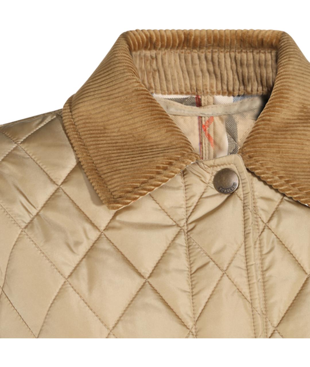 BURBERRY Бежевое полиамидовое пальто, фото 3