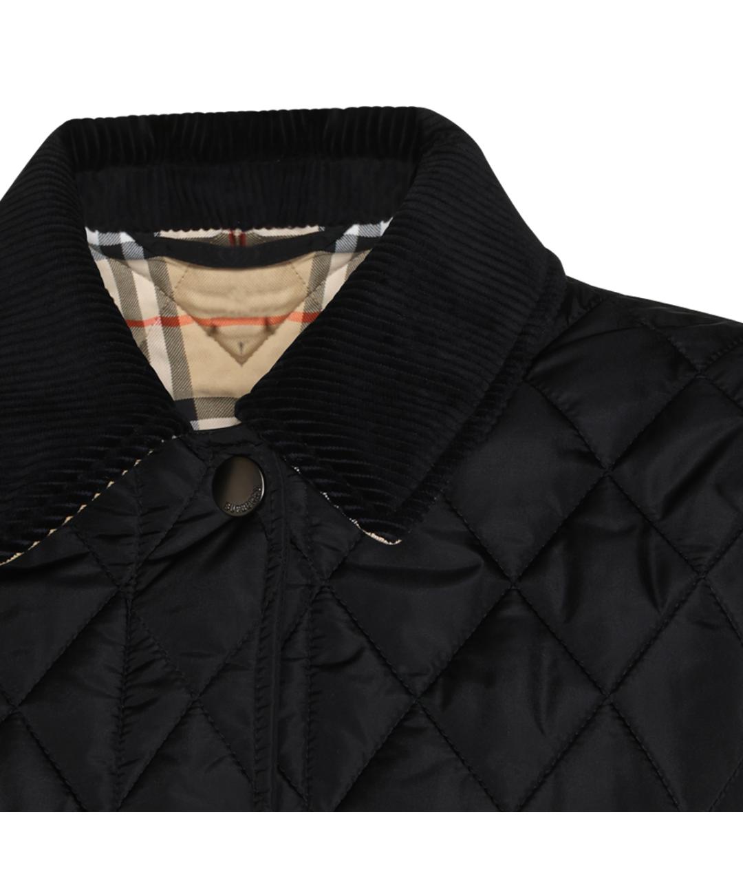 BURBERRY Черное полиамидовое пальто, фото 3