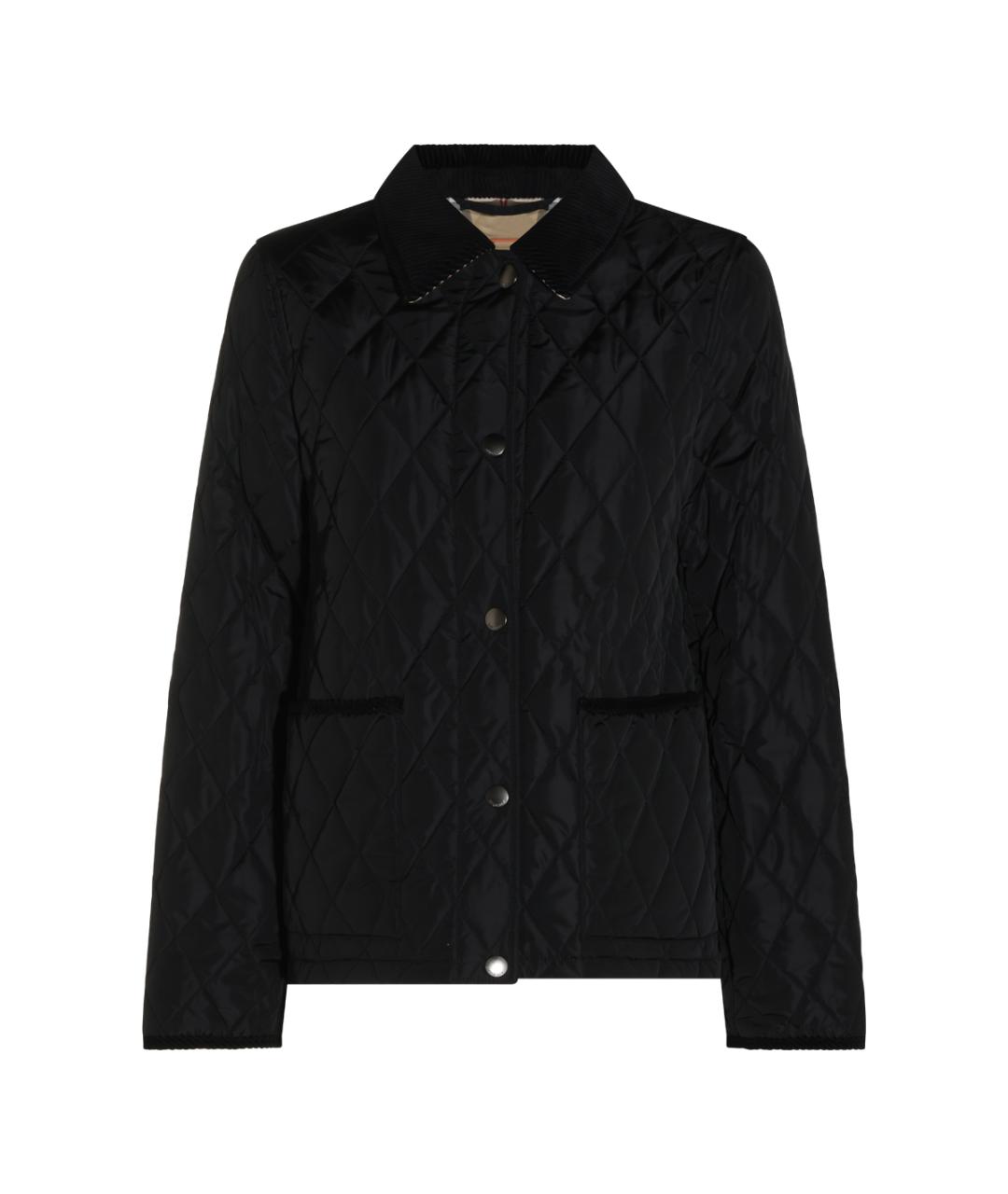 BURBERRY Черное полиамидовое пальто, фото 1