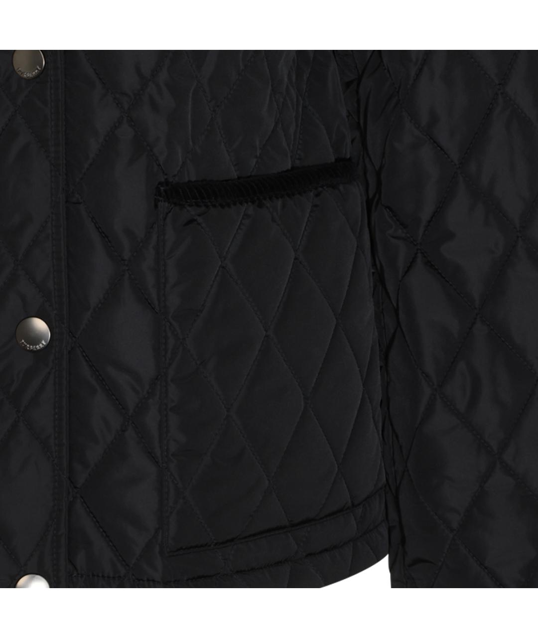 BURBERRY Черное полиамидовое пальто, фото 4
