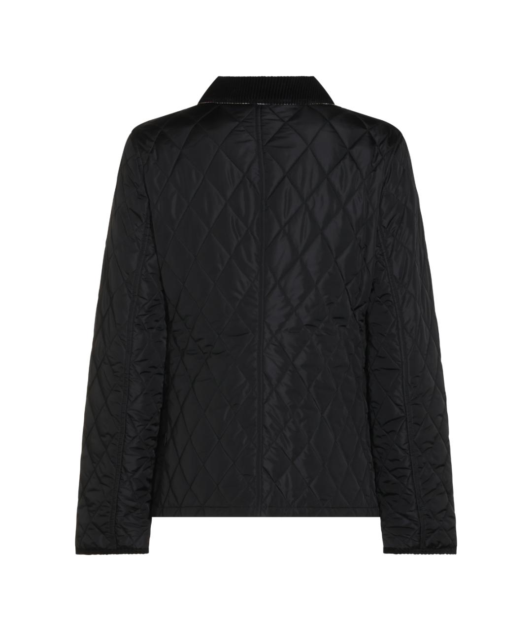 BURBERRY Черное полиамидовое пальто, фото 2