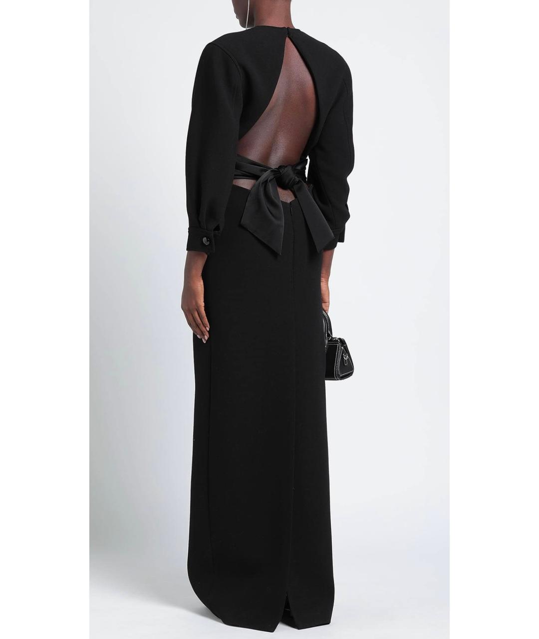 SAINT LAURENT Черное шерстяное коктейльное платье, фото 3