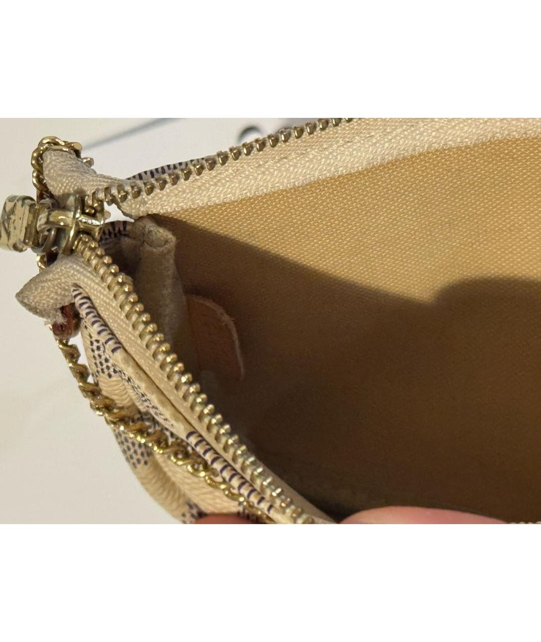 LOUIS VUITTON Бежевая канва сумка с короткими ручками, фото 5