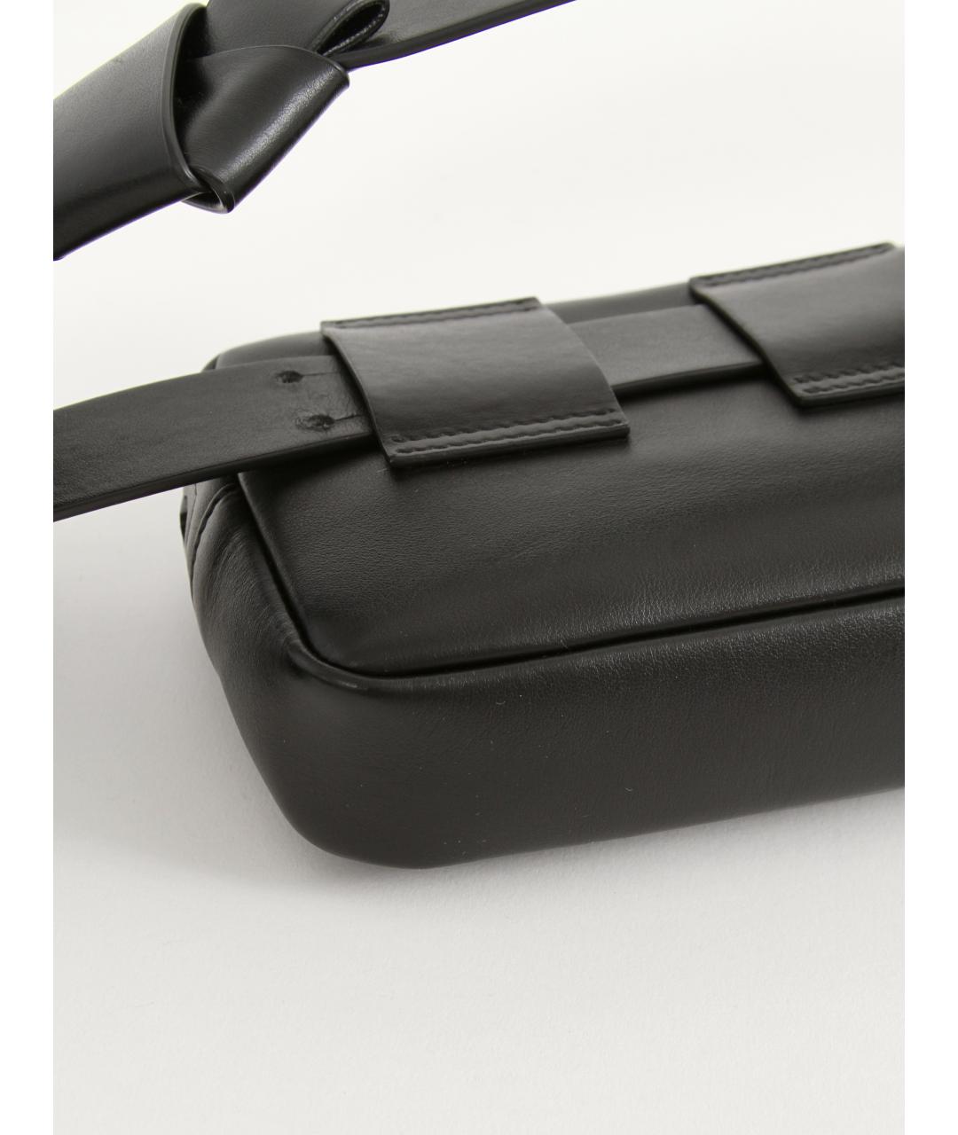 ACNE STUDIOS Черная кожаная поясная сумка, фото 8