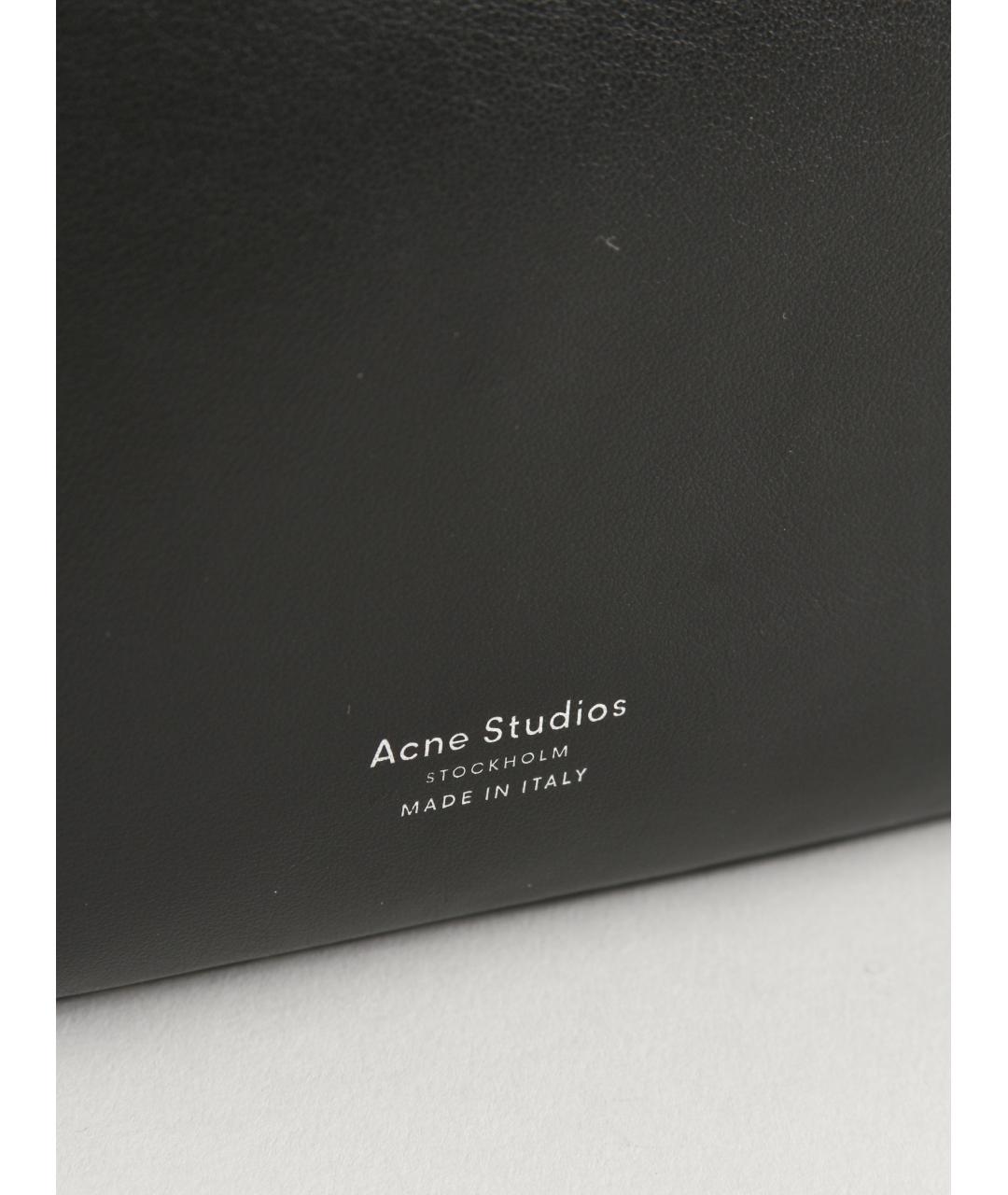 ACNE STUDIOS Черная кожаная поясная сумка, фото 7