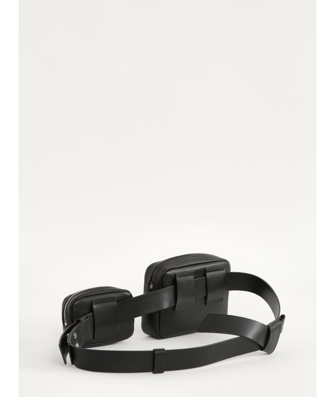 ACNE STUDIOS Черная кожаная поясная сумка, фото 4