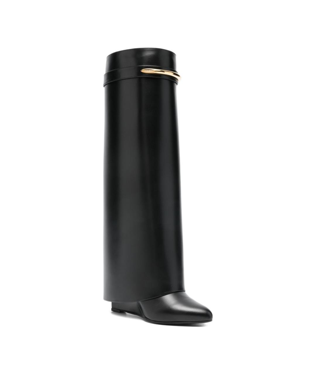 GIVENCHY Черные кожаные сапоги, фото 2