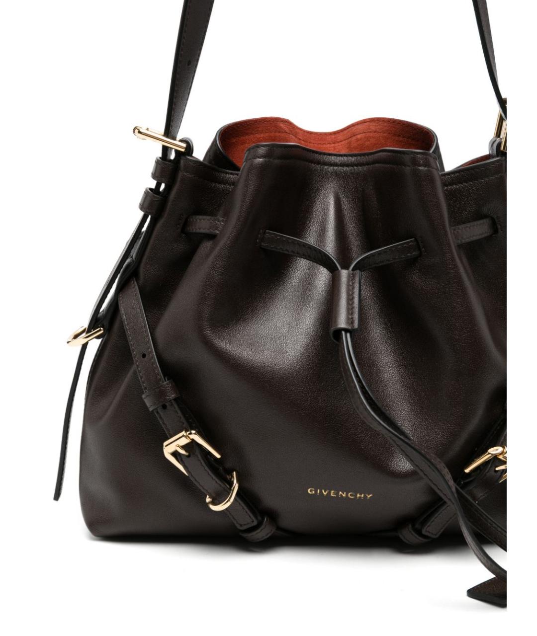 GIVENCHY Коричневая кожаная сумка через плечо, фото 5