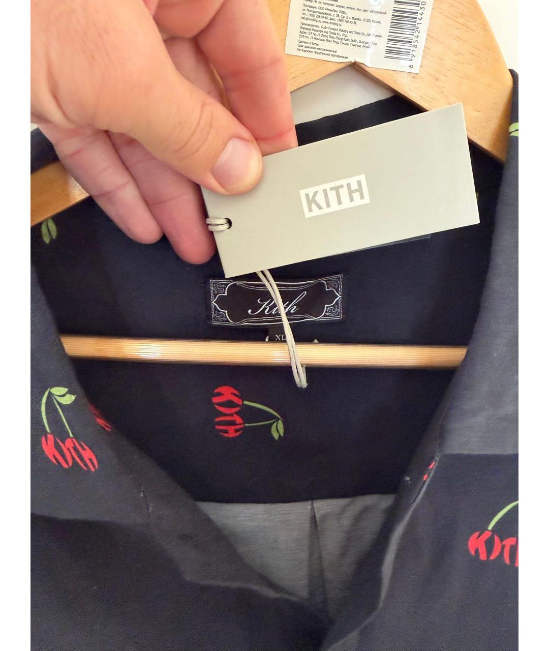 KITH Черная хлопковая кэжуал рубашка, фото 3