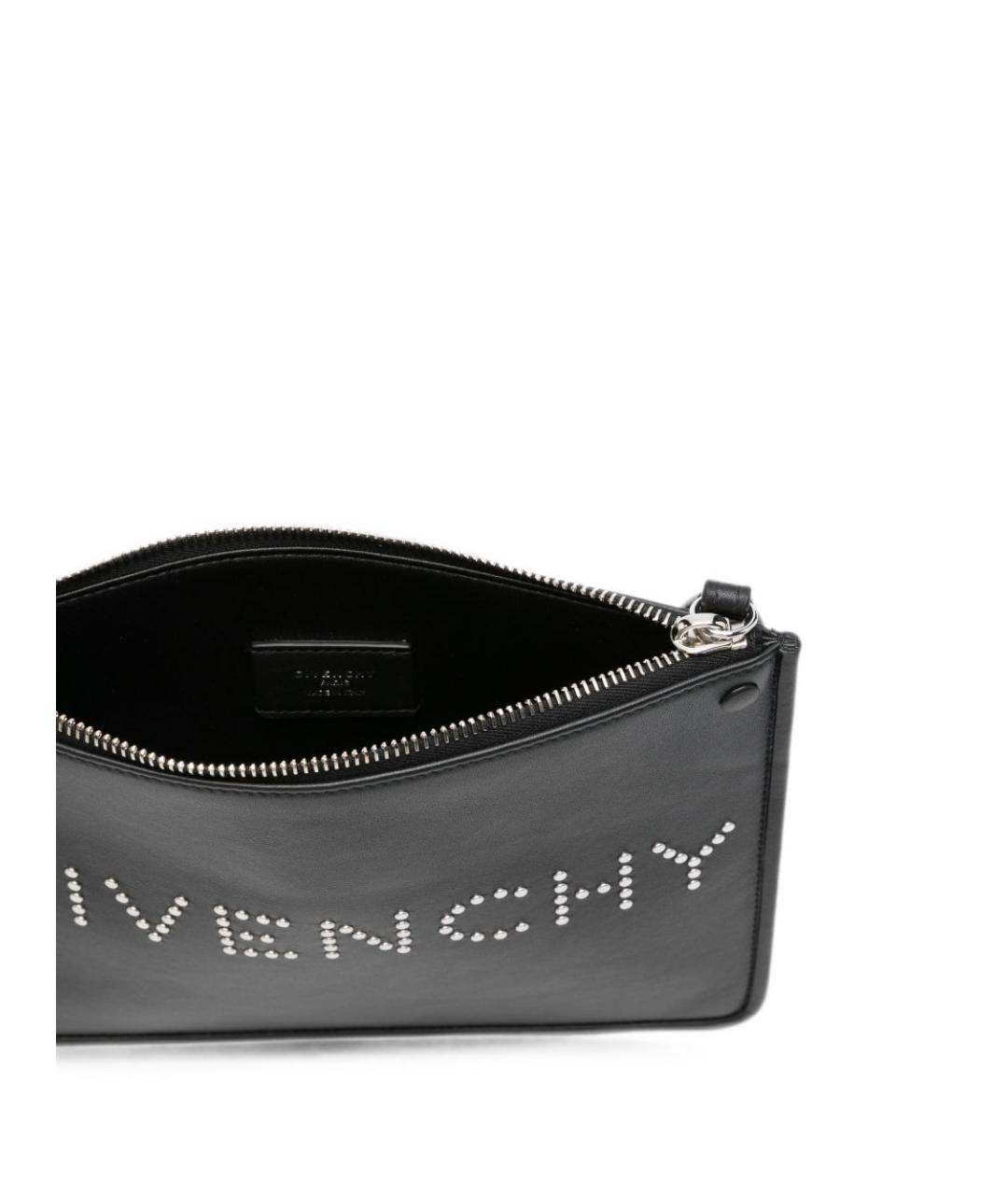 GIVENCHY Черный кожаный кошелек, фото 3