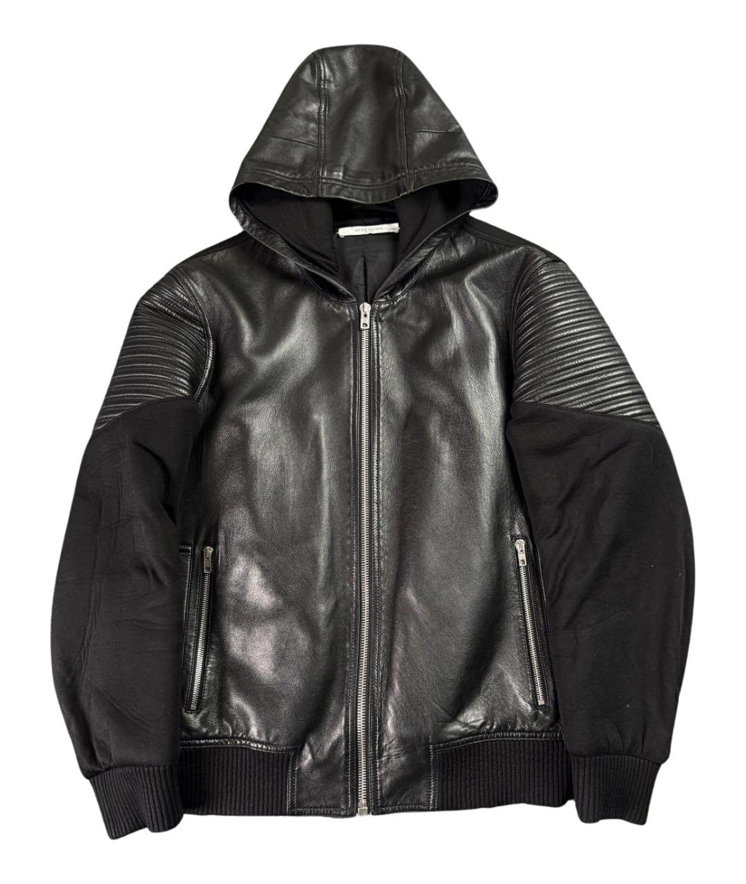 GIVENCHY Черная кожаная куртка, фото 1