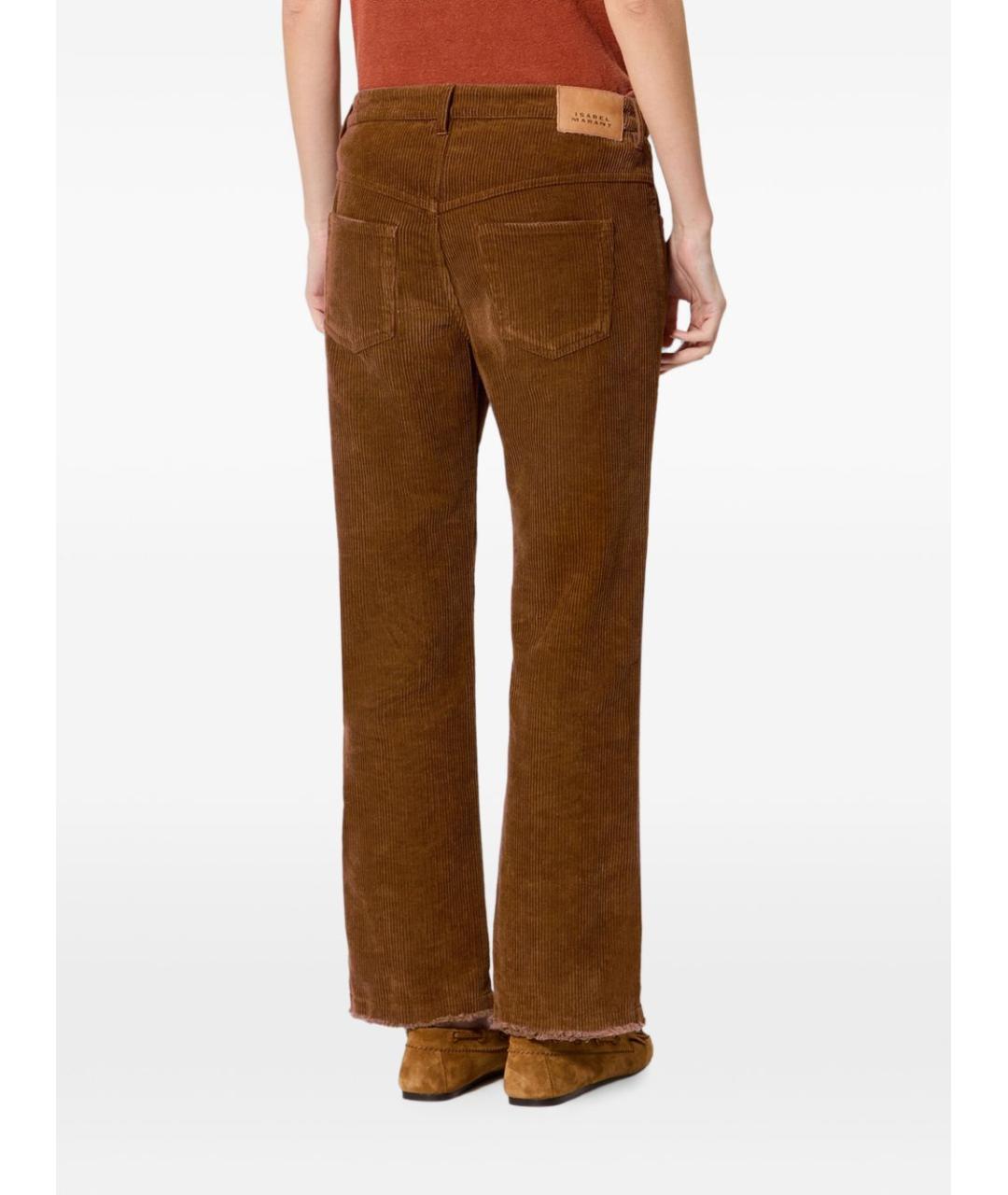 ISABEL MARANT ETOILE Бежевые хлопковые прямые брюки, фото 5