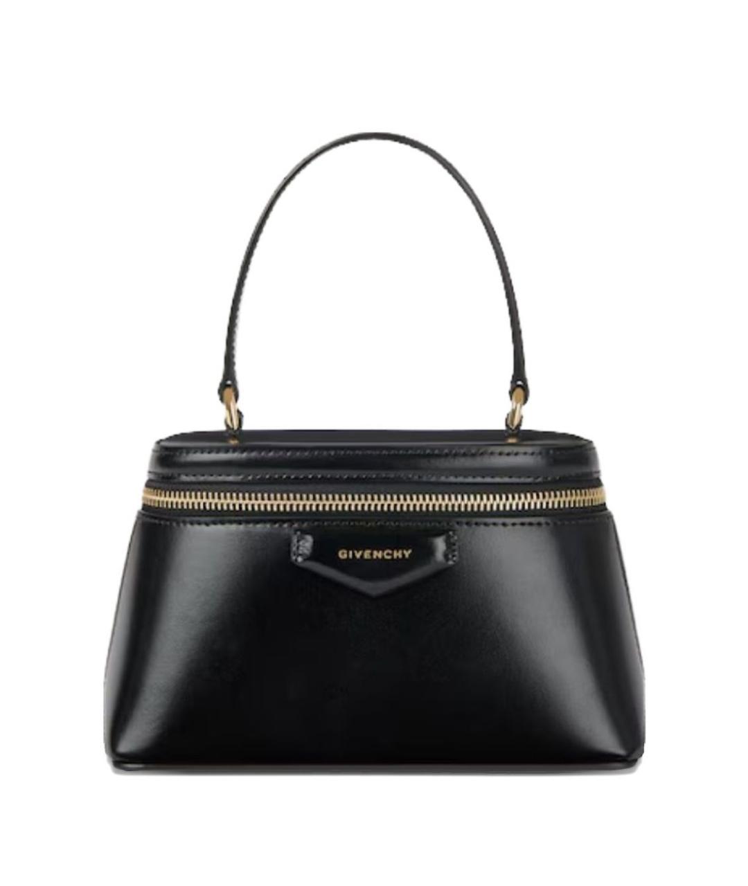 GIVENCHY Черная кожаная сумка с короткими ручками, фото 1