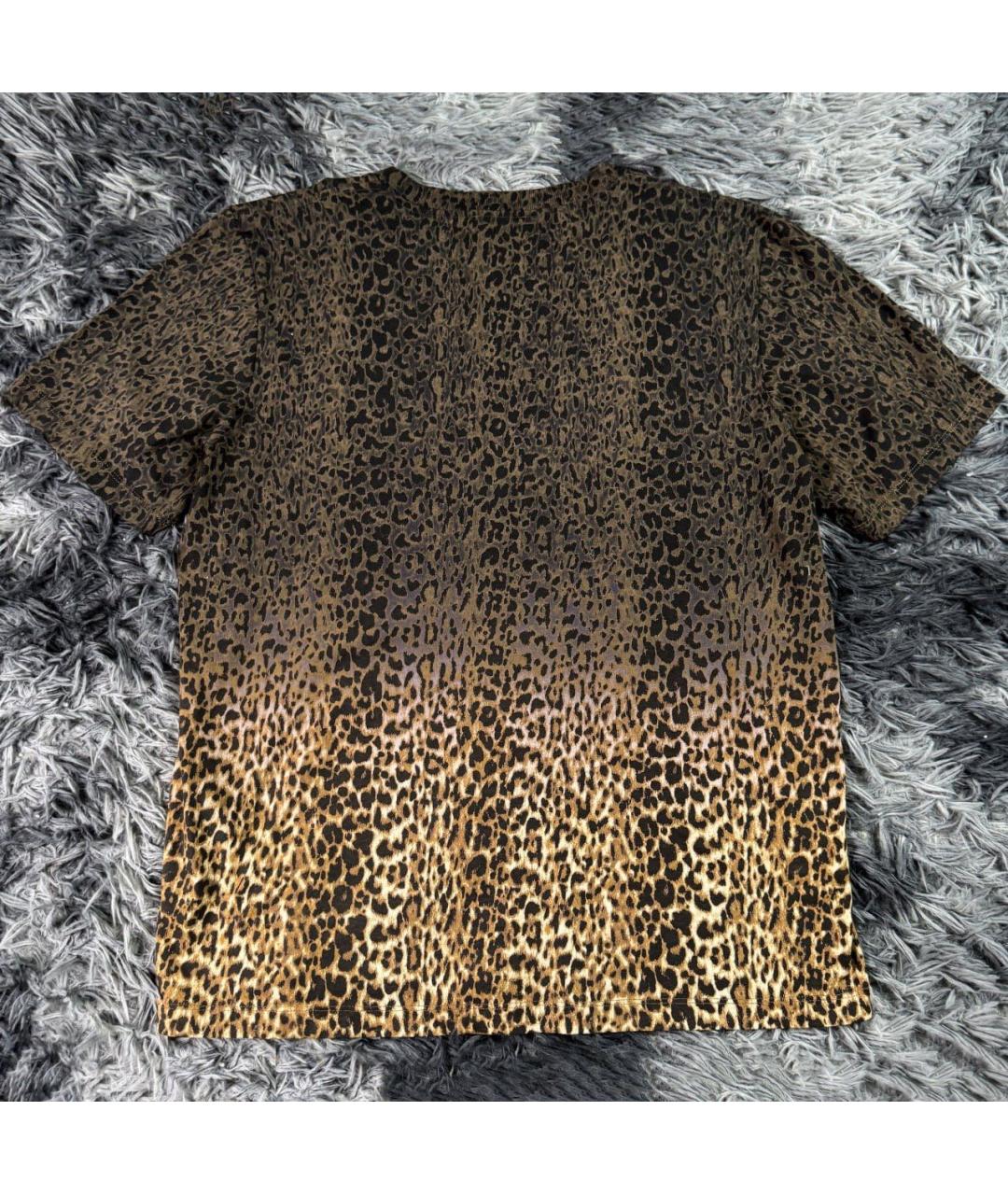 SAINT LAURENT Горчичная хлопковая футболка, фото 2