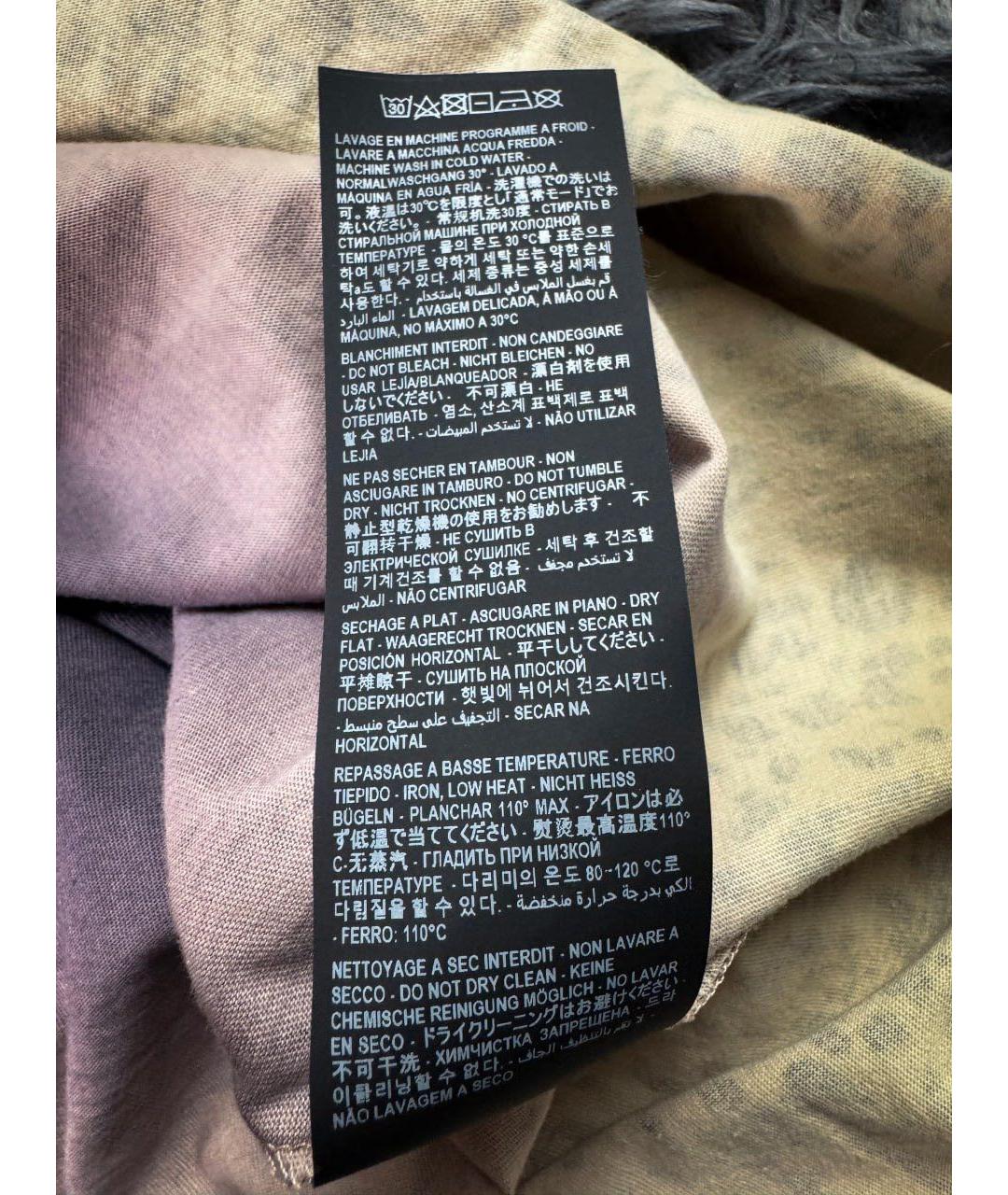 SAINT LAURENT Горчичная хлопковая футболка, фото 4