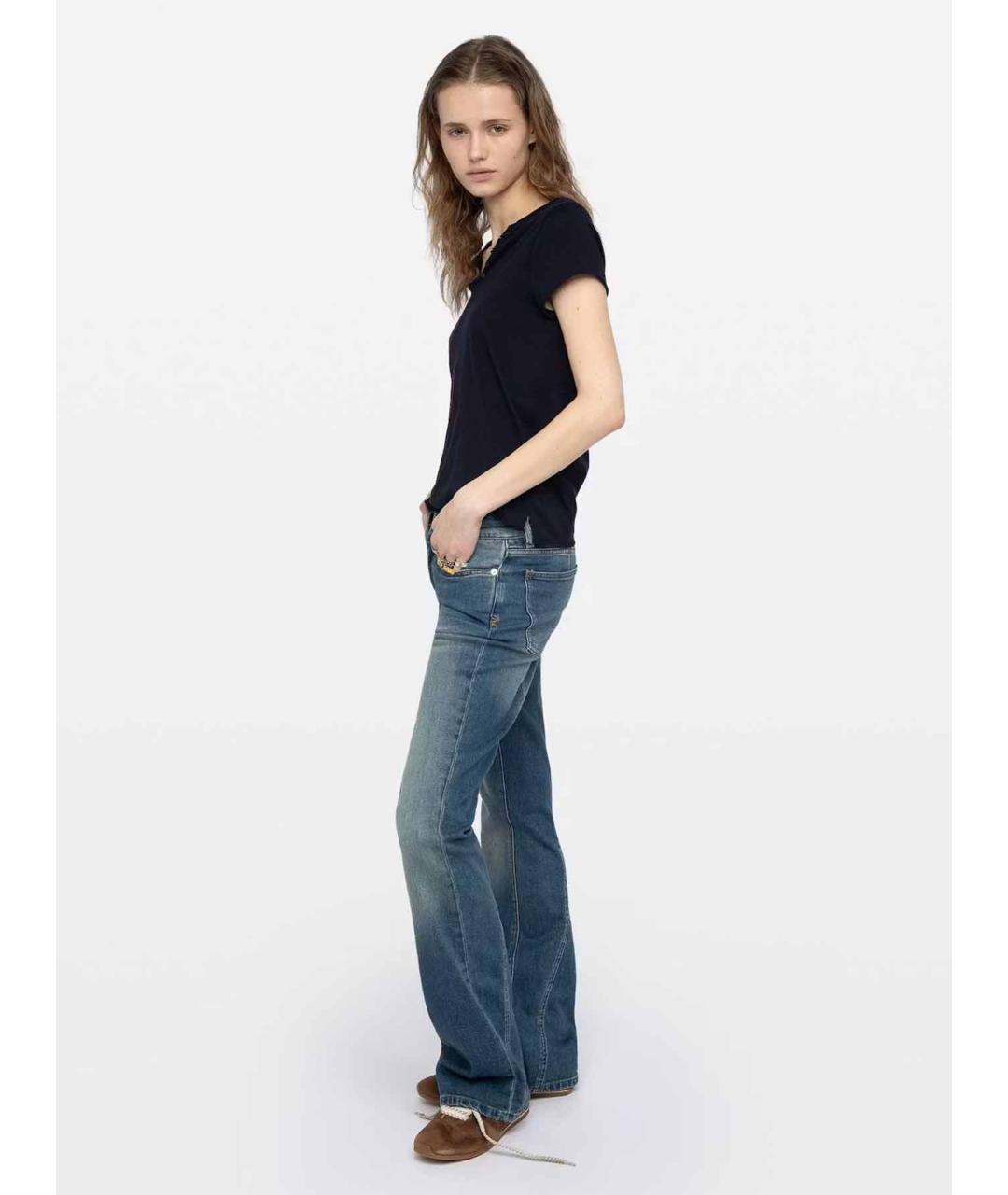 ZADIG & VOLTAIRE Синяя хлопковая футболка, фото 4