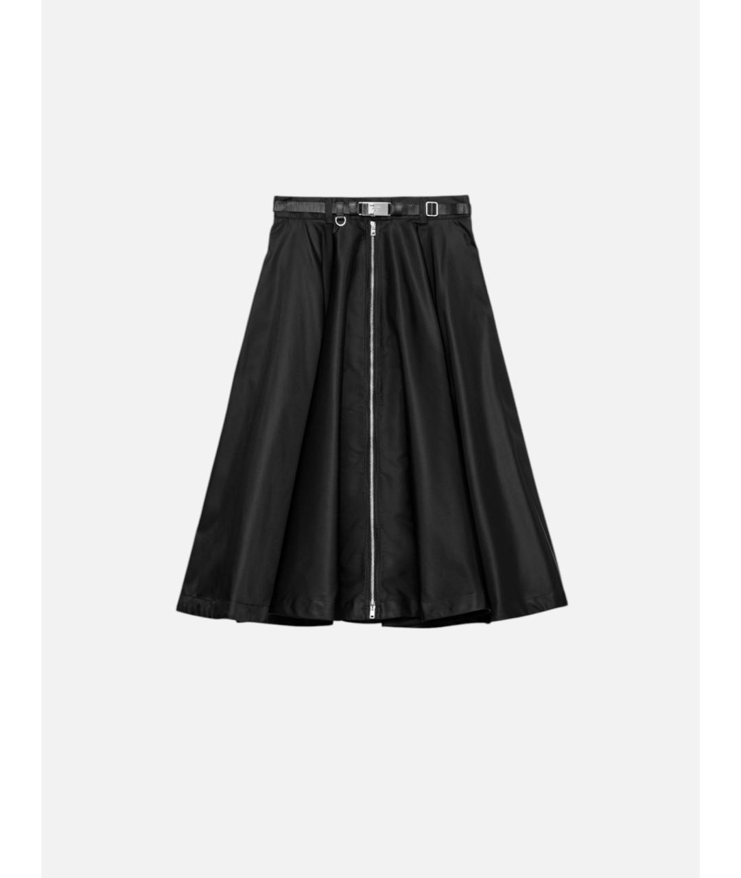 PRADA Черная нейлоновая юбка миди, фото 5