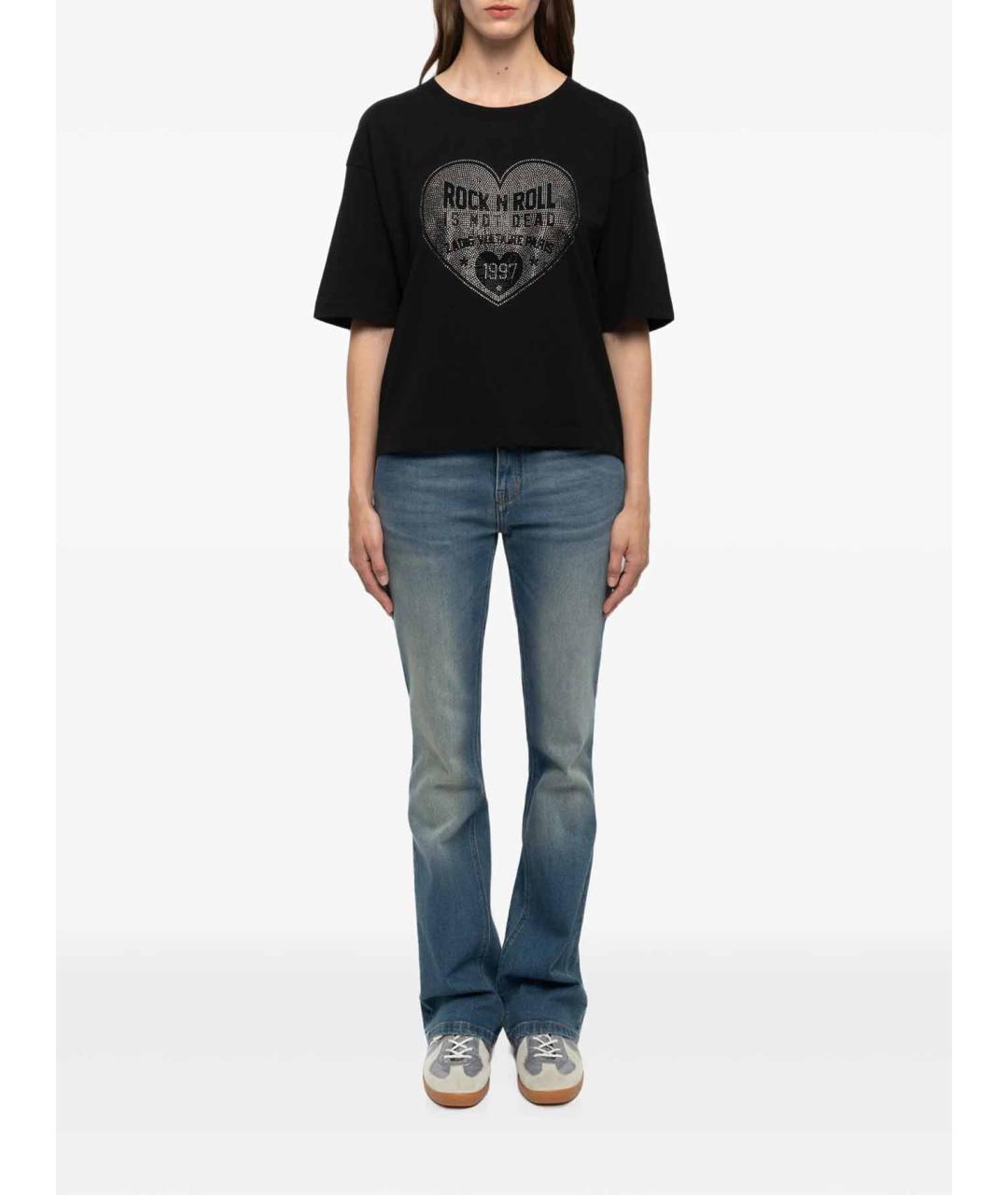 ZADIG & VOLTAIRE Черная хлопковая футболка, фото 2