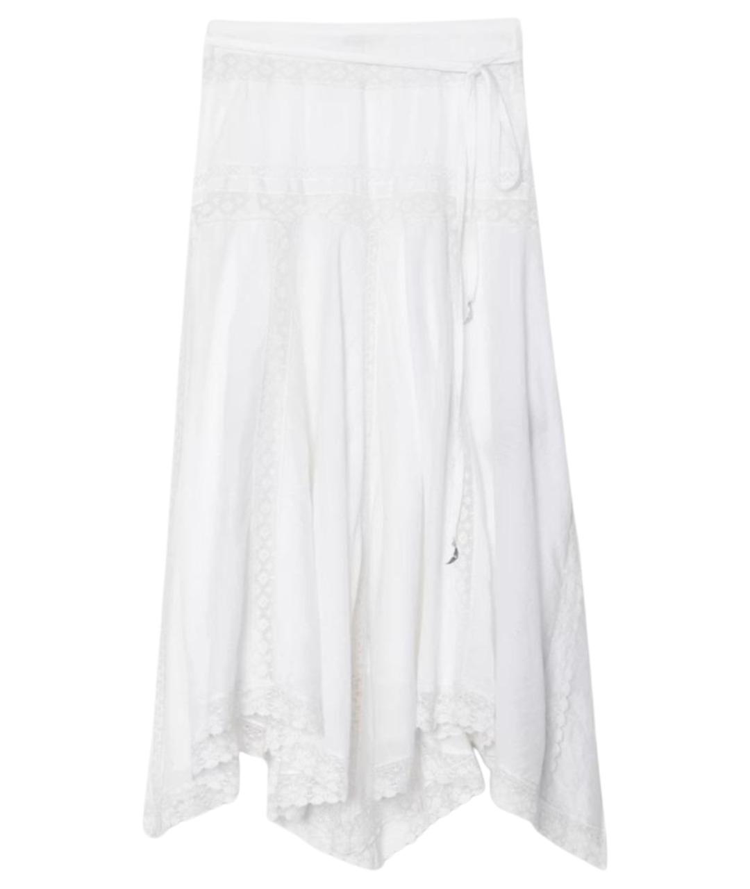 ZADIG & VOLTAIRE Белая хлопковая юбка миди, фото 1