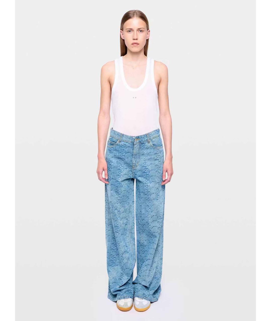 ZADIG & VOLTAIRE Синие хлопковые прямые джинсы, фото 2