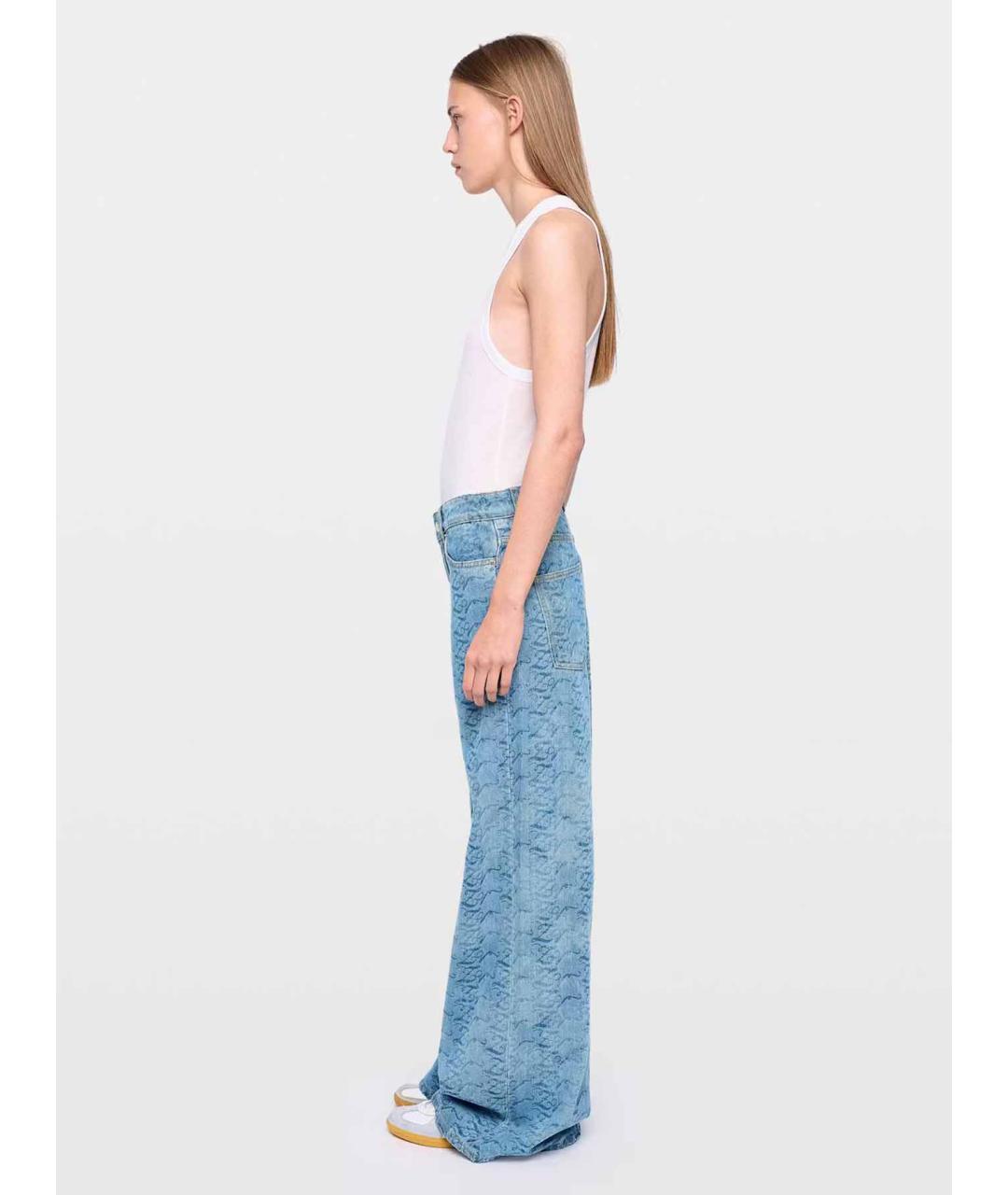 ZADIG & VOLTAIRE Синие хлопковые прямые джинсы, фото 4