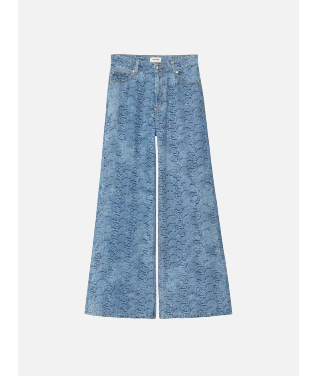 ZADIG & VOLTAIRE Синие хлопковые прямые джинсы, фото 6