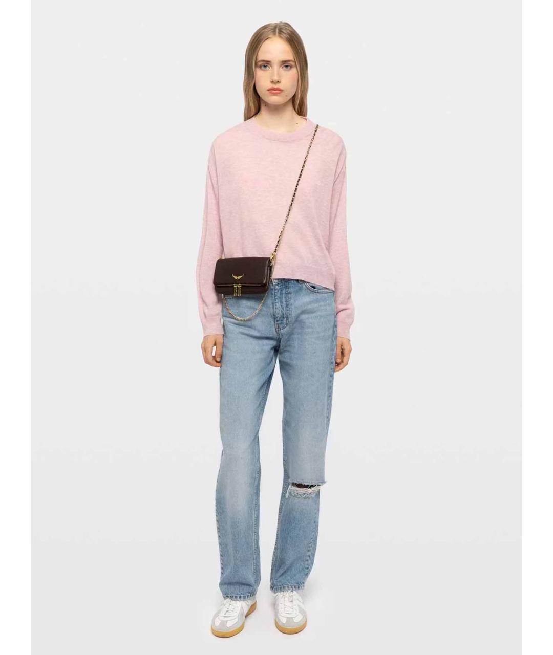 ZADIG & VOLTAIRE Коричневая кожаная сумка через плечо, фото 2
