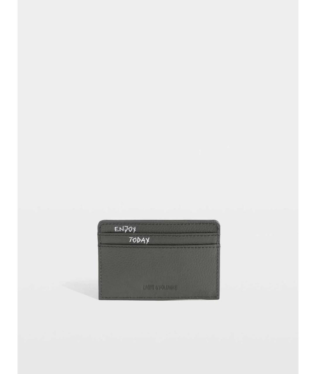 ZADIG & VOLTAIRE Зеленый кожаный кардхолдер, фото 2