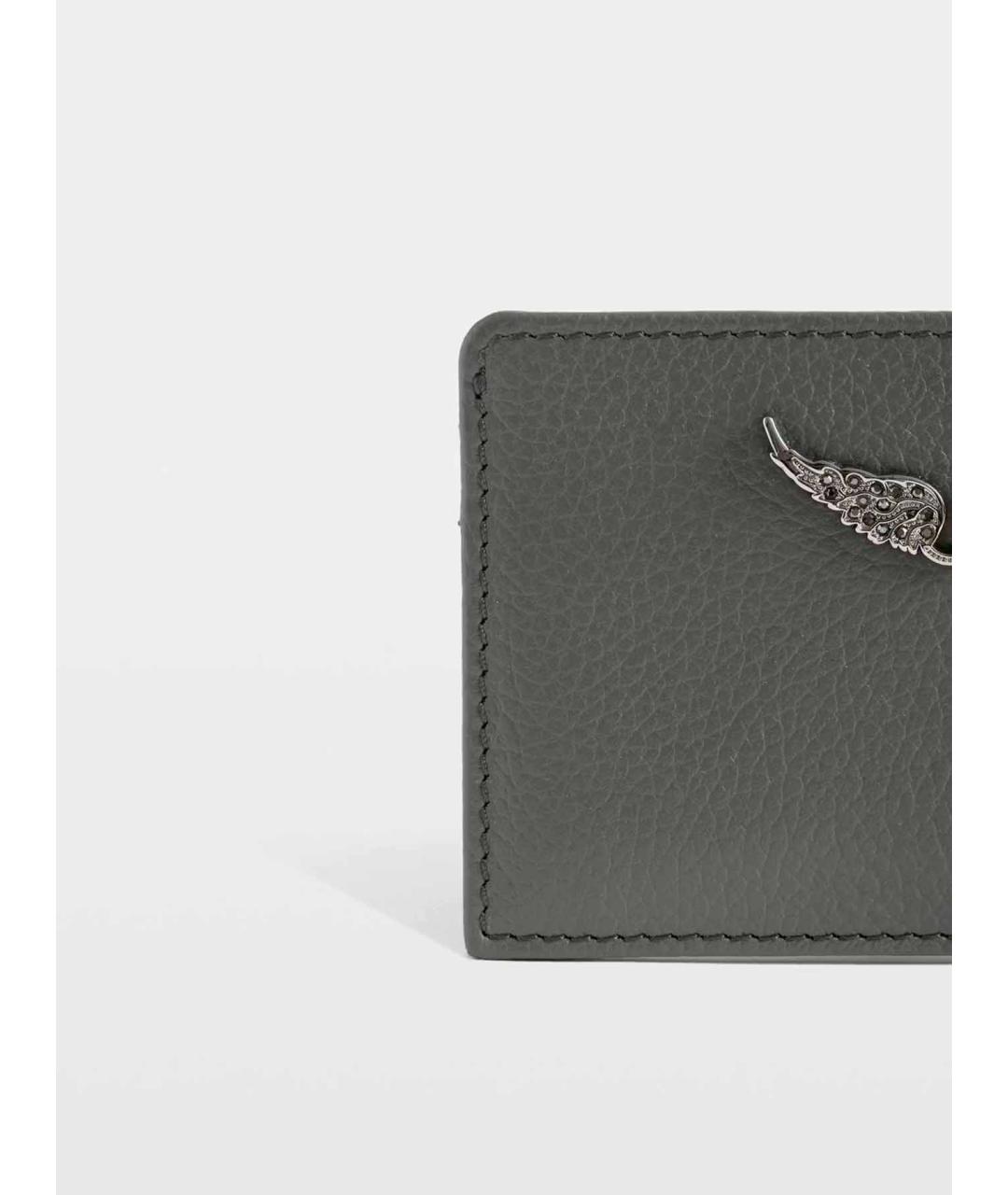 ZADIG & VOLTAIRE Зеленый кожаный кардхолдер, фото 3