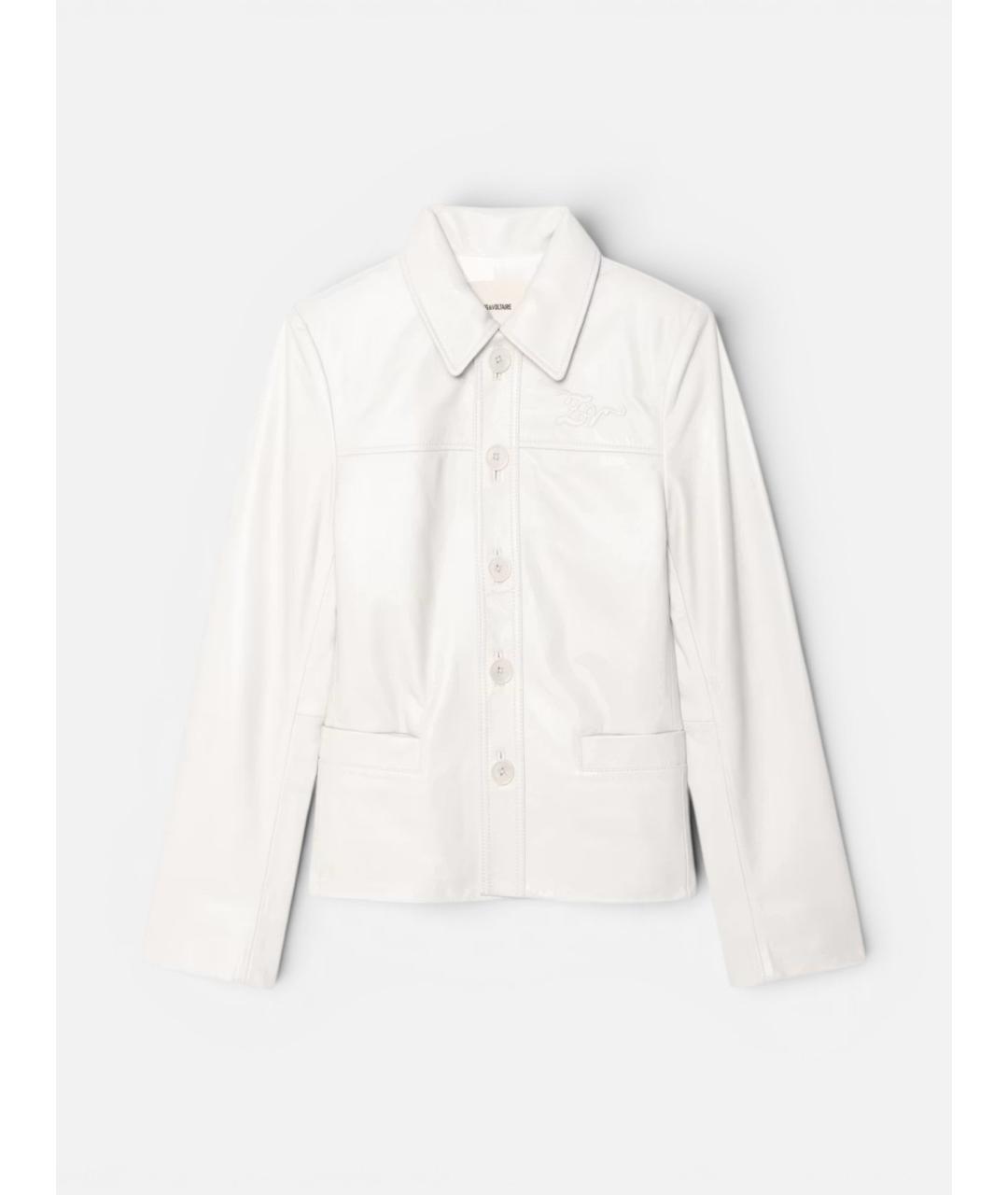 ZADIG & VOLTAIRE Белая кожаная куртка, фото 7