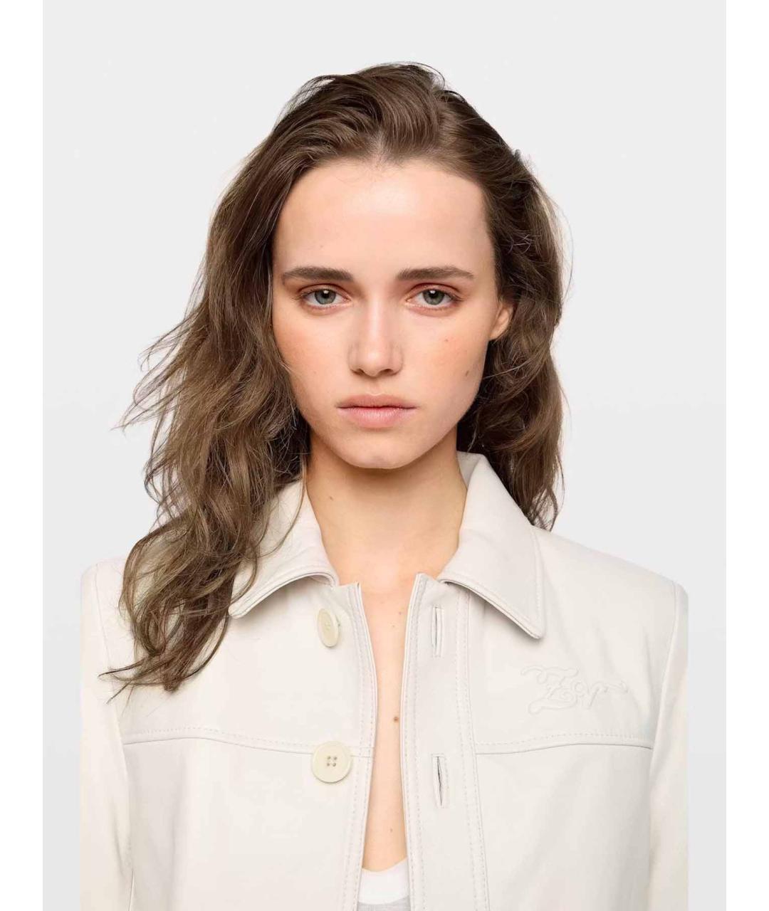 ZADIG & VOLTAIRE Белая кожаная куртка, фото 6