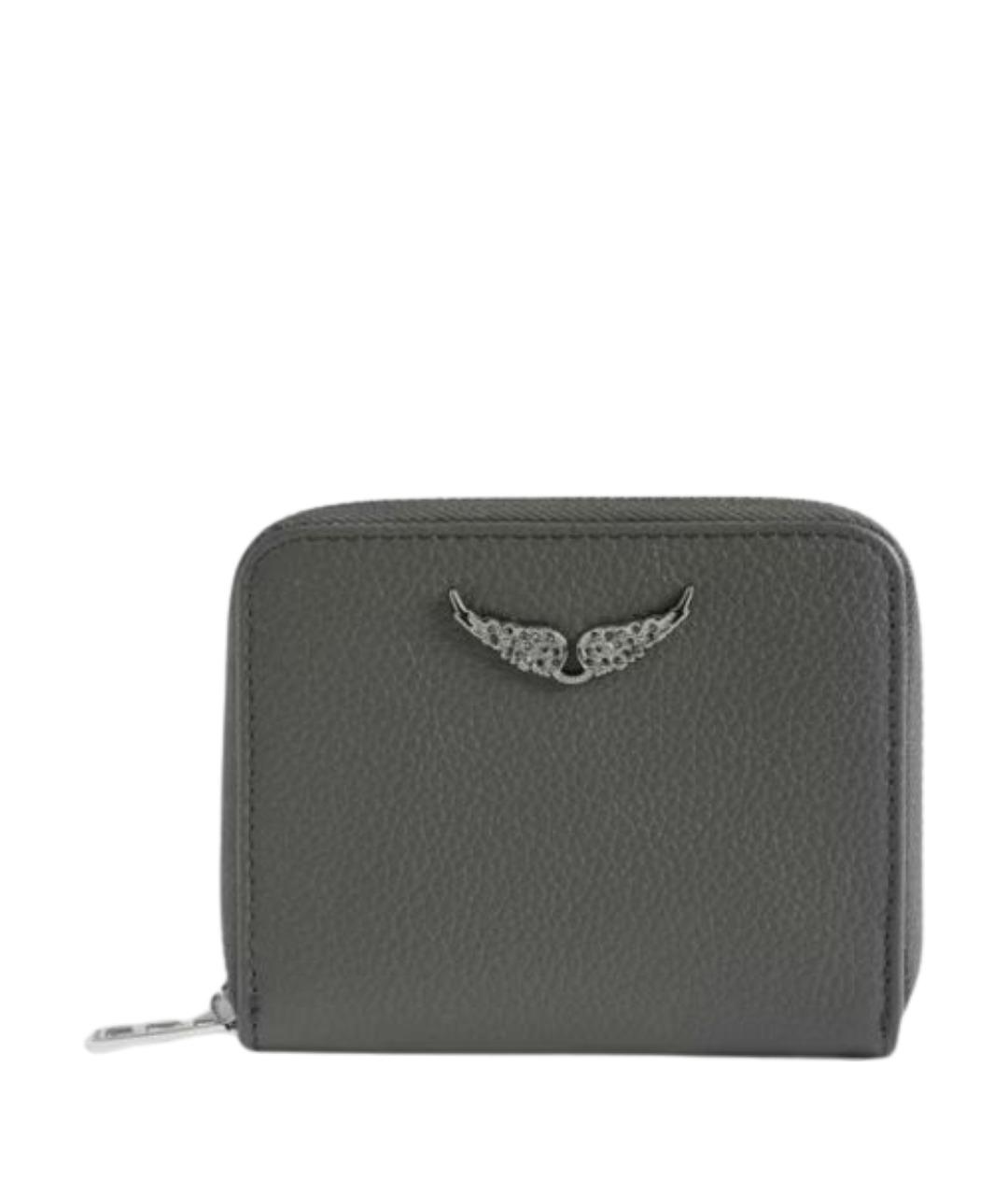 ZADIG & VOLTAIRE Серый кожаный кошелек, фото 1