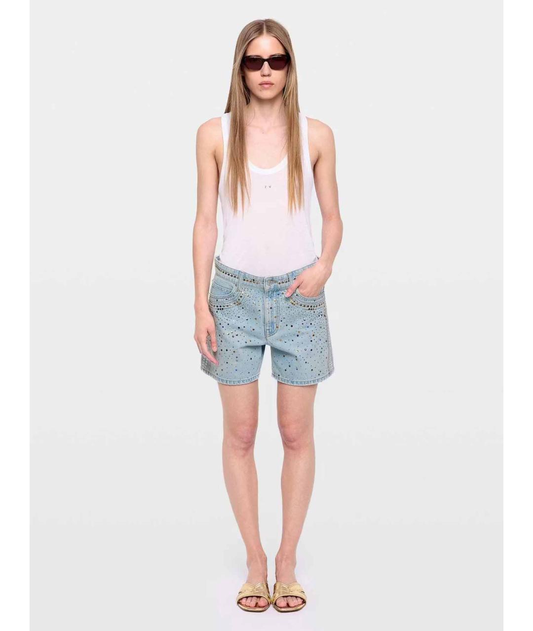 ZADIG & VOLTAIRE Голубые хлопковые шорты, фото 2