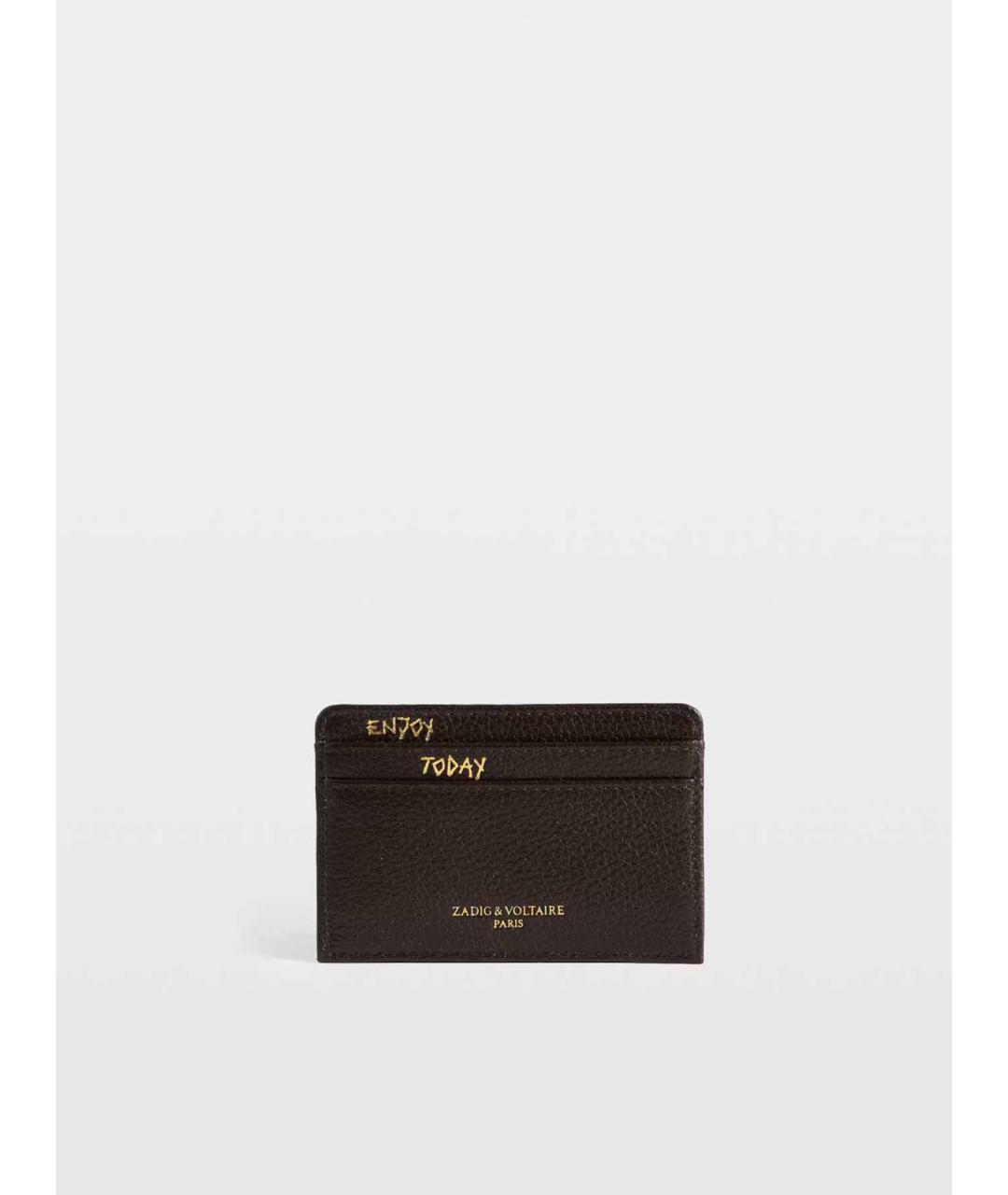 ZADIG & VOLTAIRE Коричневый кожаный кардхолдер, фото 2