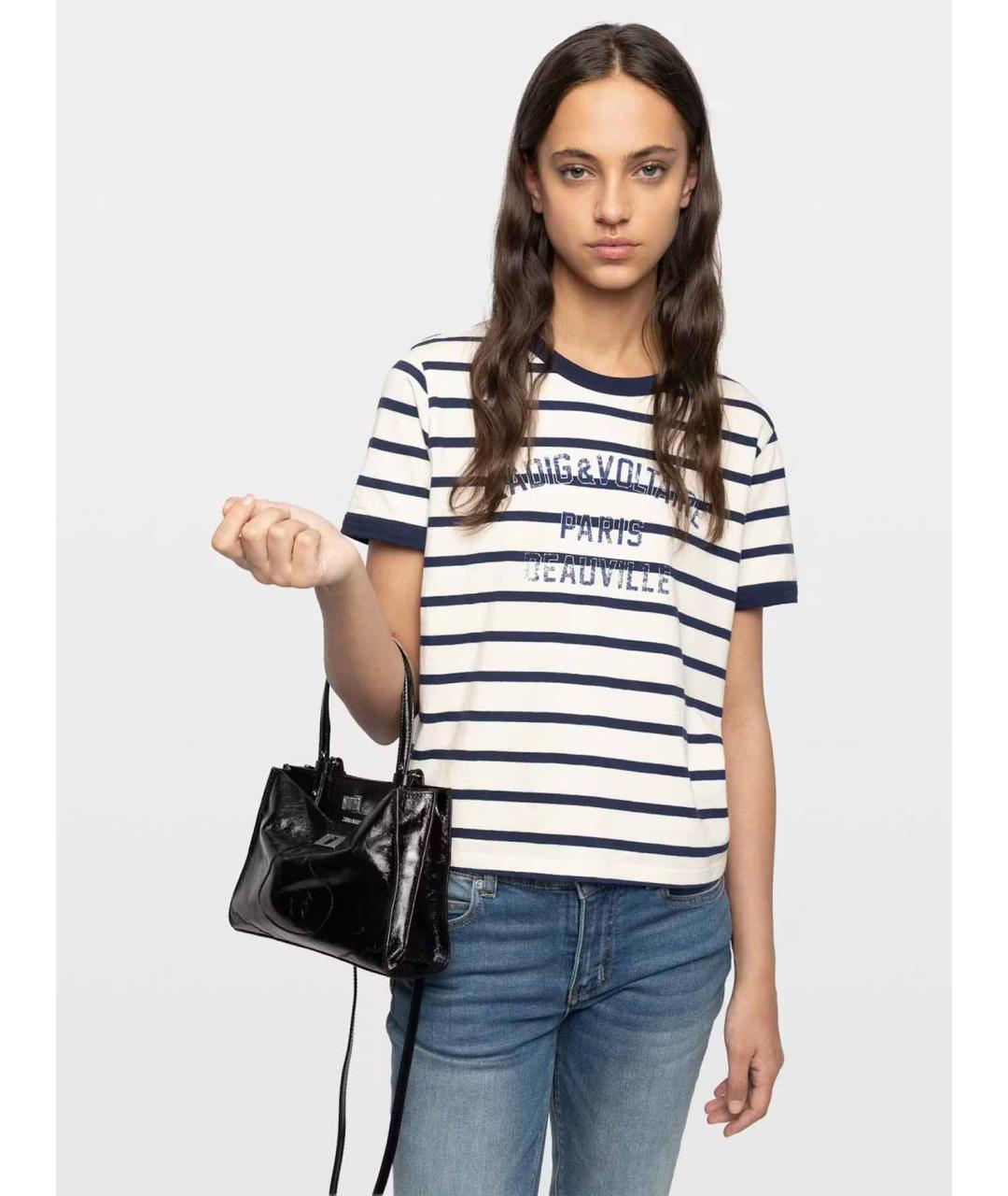 ZADIG & VOLTAIRE Черная сумка тоут из лакированной кожи, фото 2