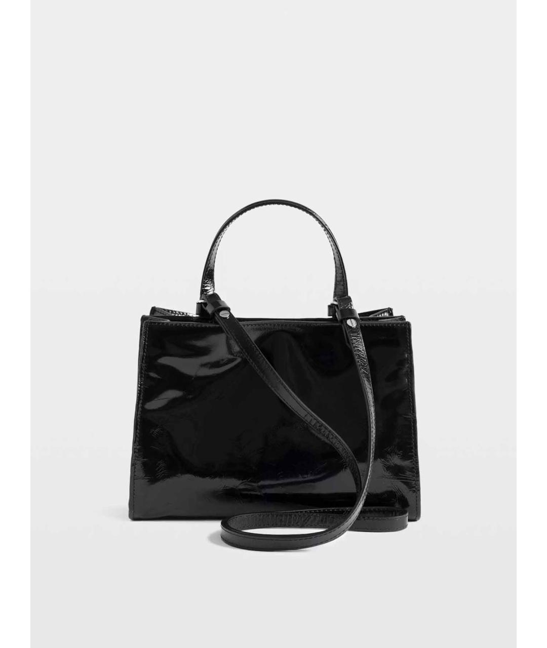 ZADIG & VOLTAIRE Черная сумка тоут из лакированной кожи, фото 4