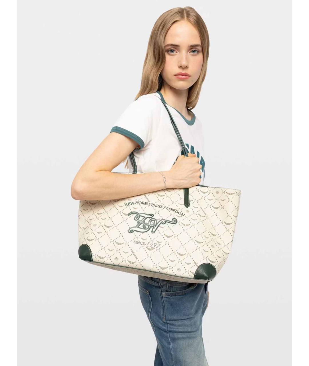 ZADIG & VOLTAIRE Бежевая сумка тоут из искусственной кожи, фото 6
