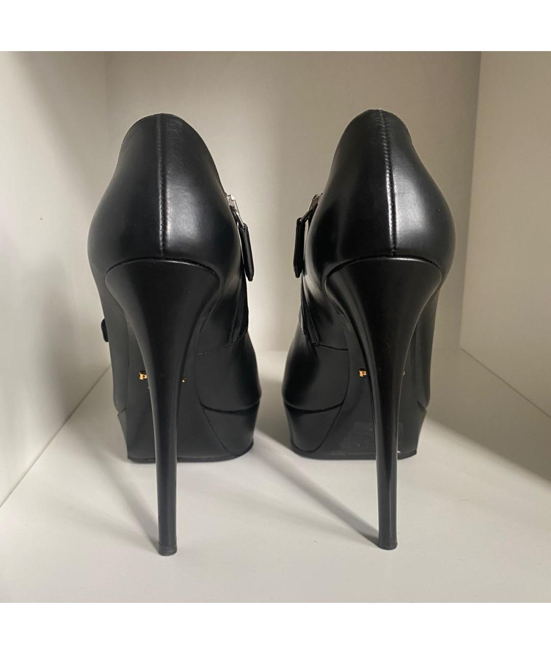 PRADA Черные кожаные ботильоны, фото 4