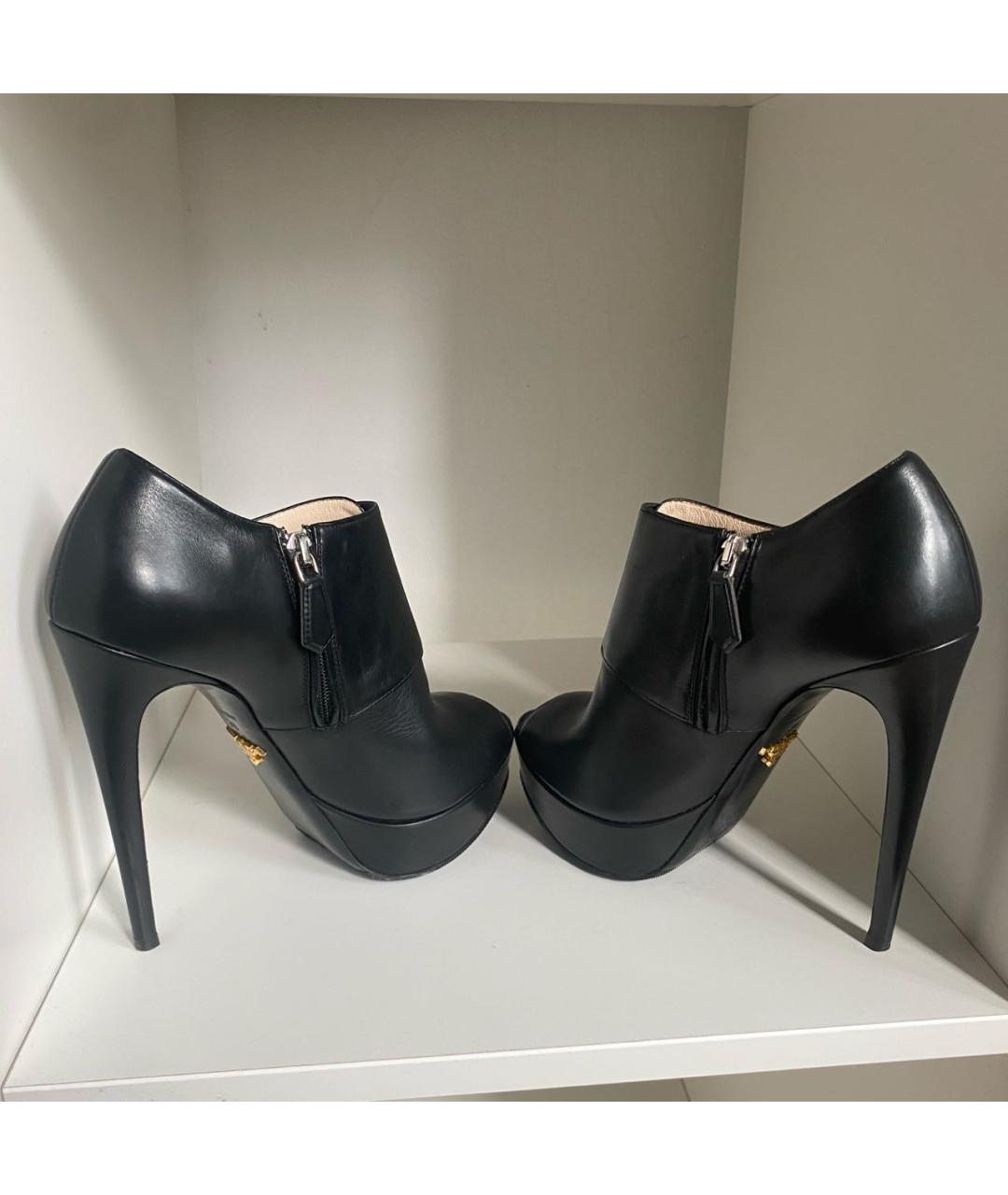 PRADA Черные кожаные ботильоны, фото 8