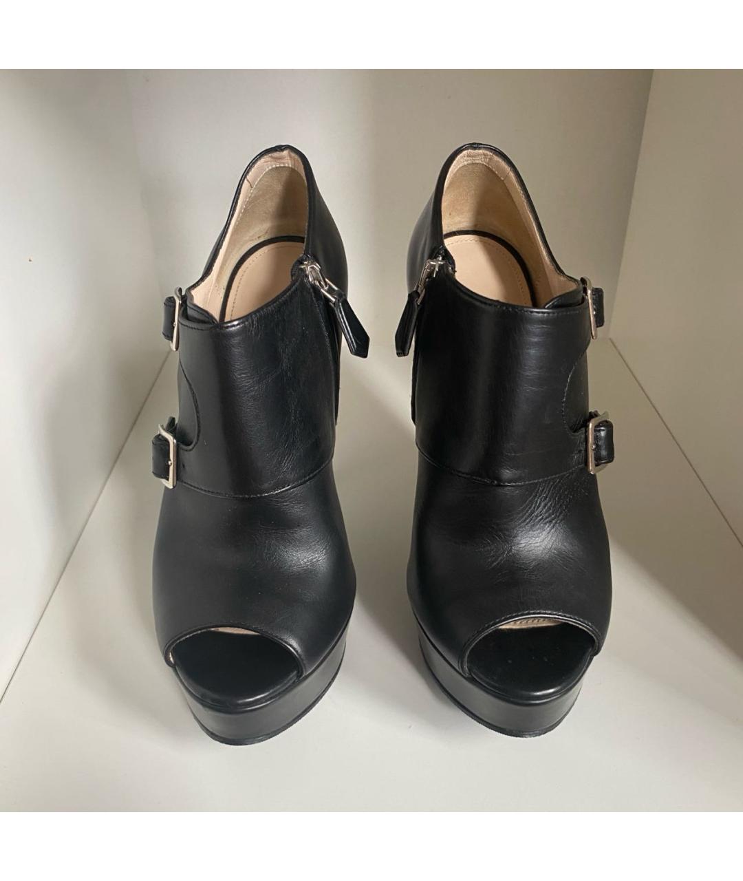 PRADA Черные кожаные ботильоны, фото 2