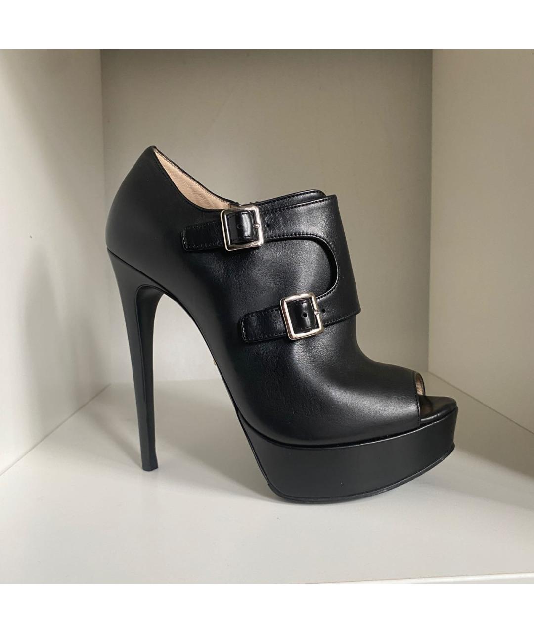 PRADA Черные кожаные ботильоны, фото 9