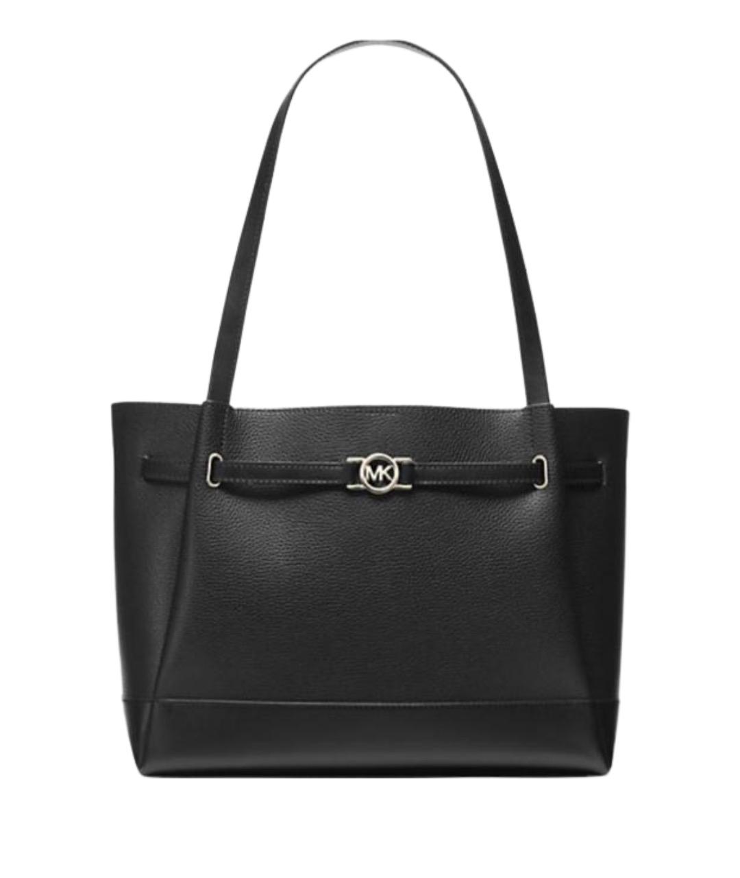 MICHAEL KORS Черная кожаная сумка тоут, фото 7