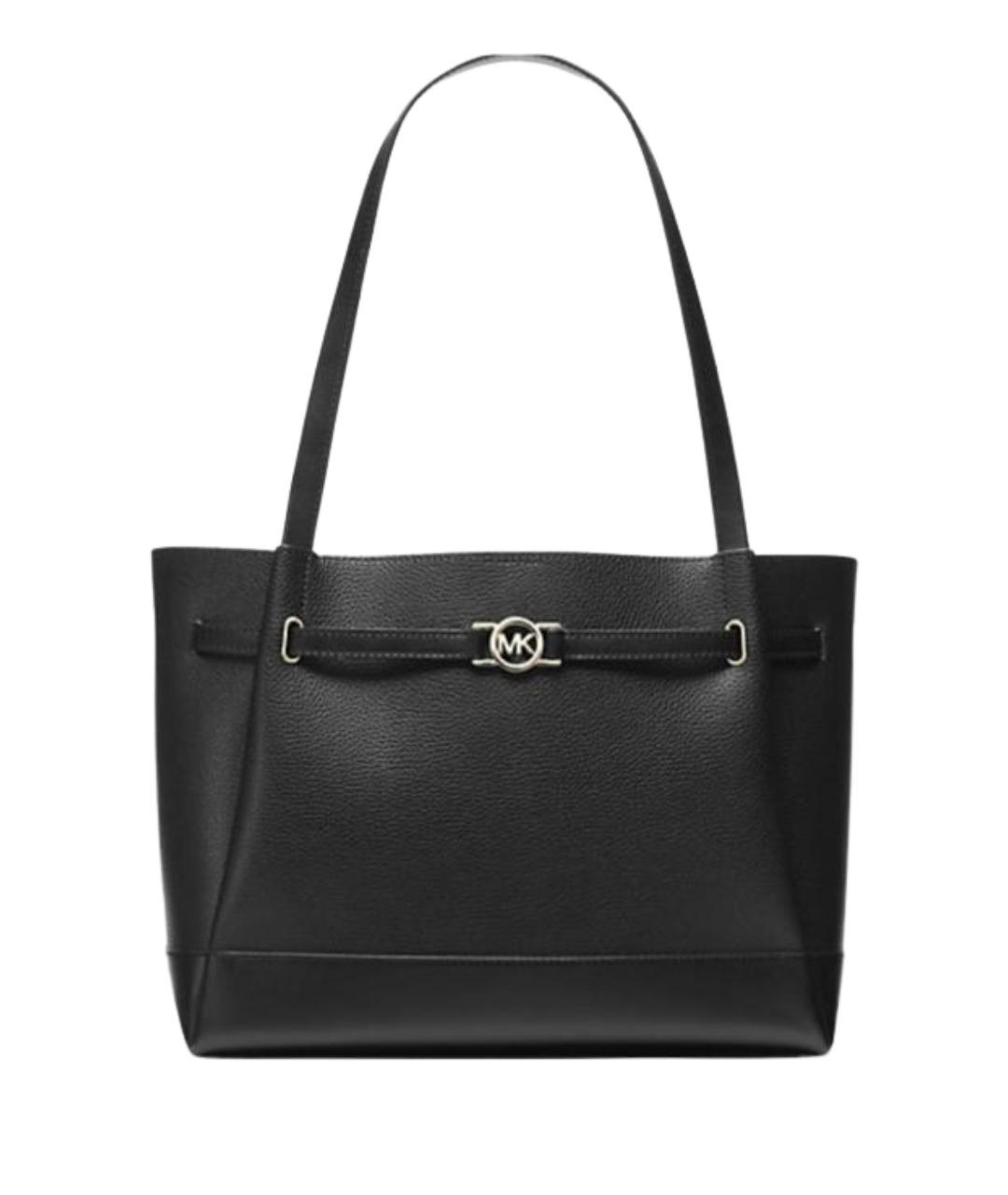 MICHAEL KORS Черная кожаная сумка тоут, фото 1