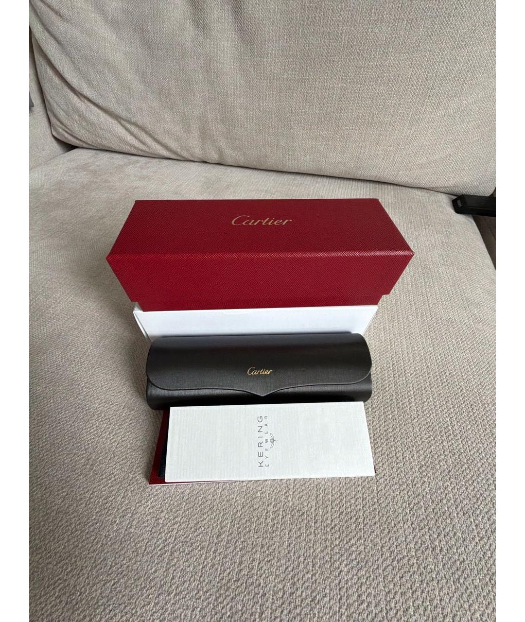 CARTIER Золотые металлические солнцезащитные очки, фото 4