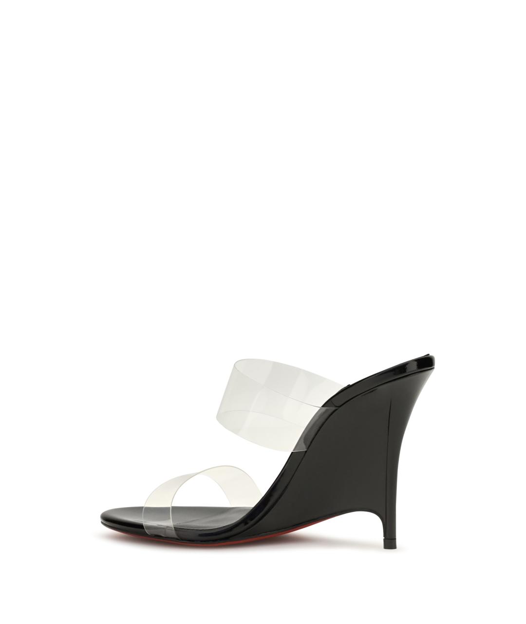 CHRISTIAN LOUBOUTIN Черные кожаные мюли, фото 3
