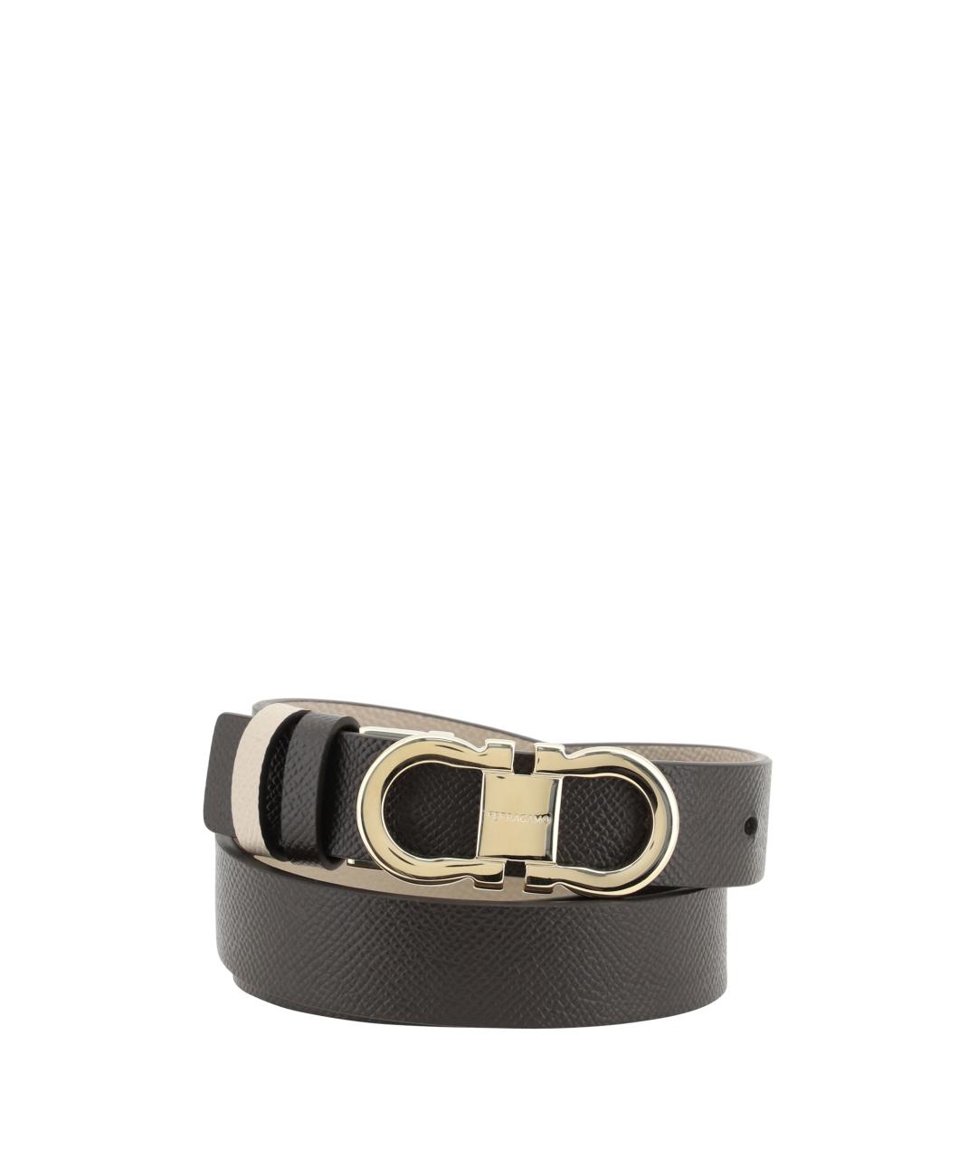 FERRAGAMO Коричневый кожаный ремень, фото 1